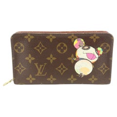 Used Louis Vuitton Murakami Monogram Panda Zippy Wallet Long 35L26a