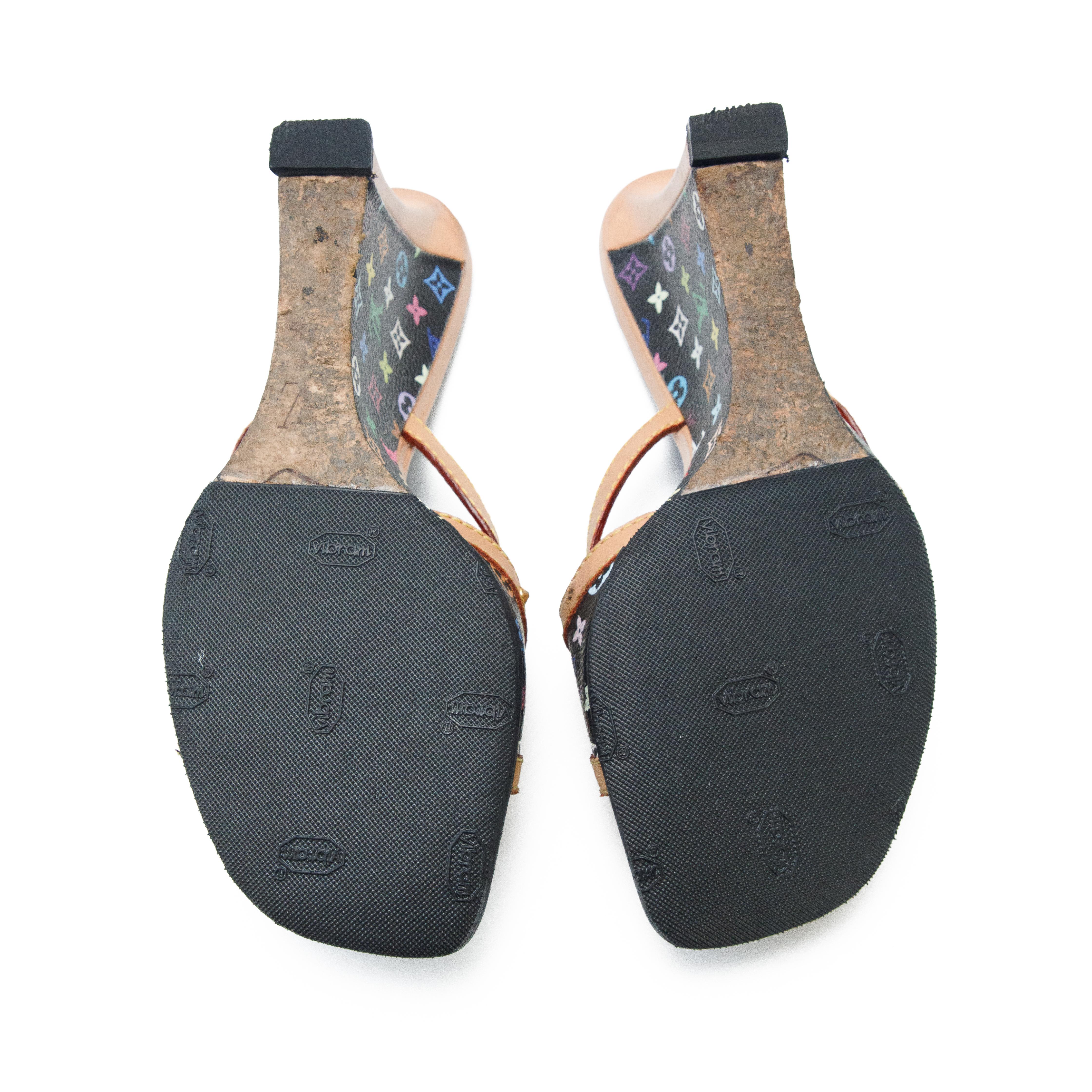 Tacones altos de cuña con monograma Louis Vuitton Murakami talla 37.5 2