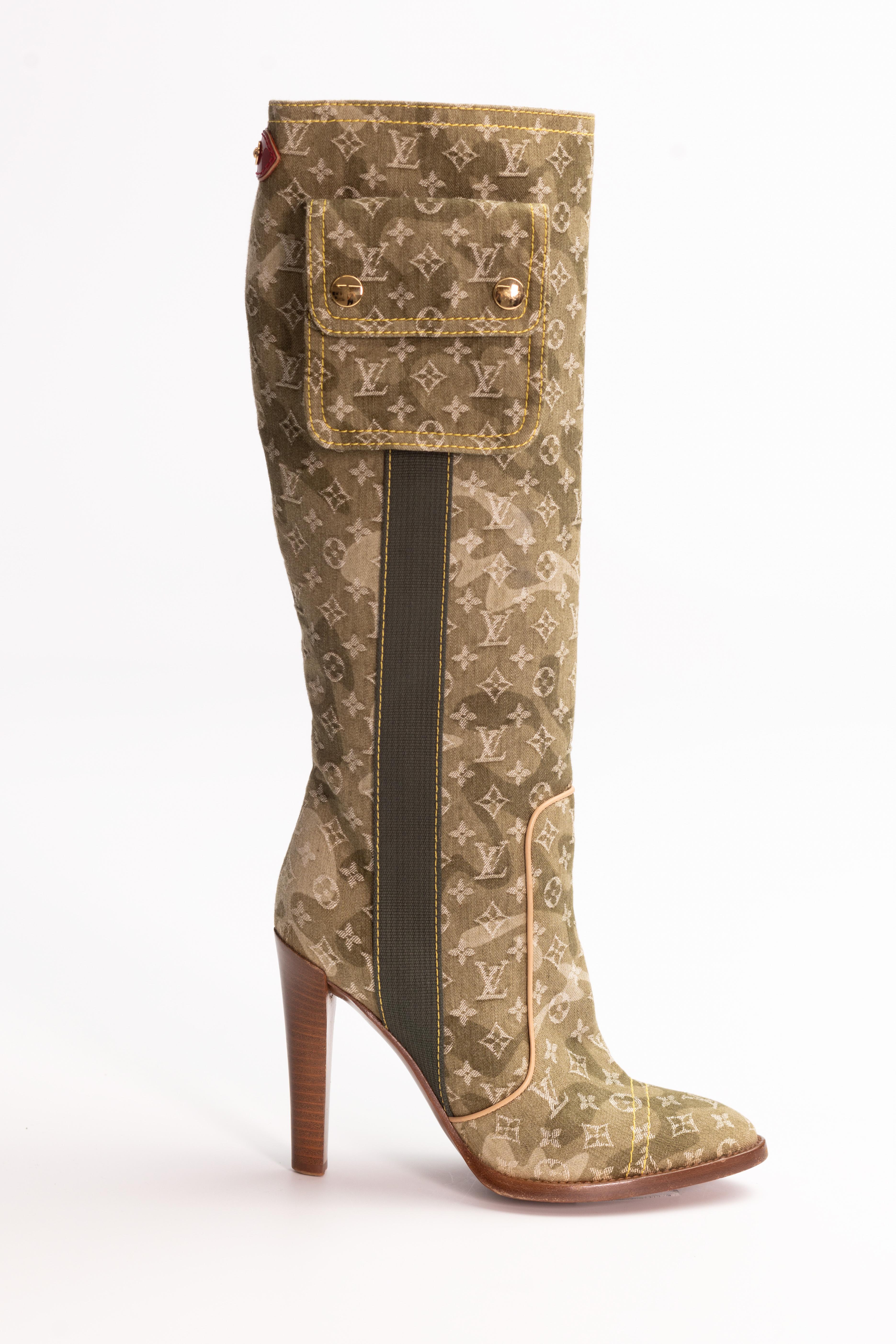 Louis Vuitton Murakami Monogramouflage Denim Boots (EU 38) 1