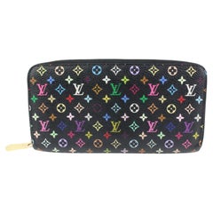 Louis Vuitton Murakami Monogram Multicolor Porte-Monnaie Black For Sale at  1stDibs