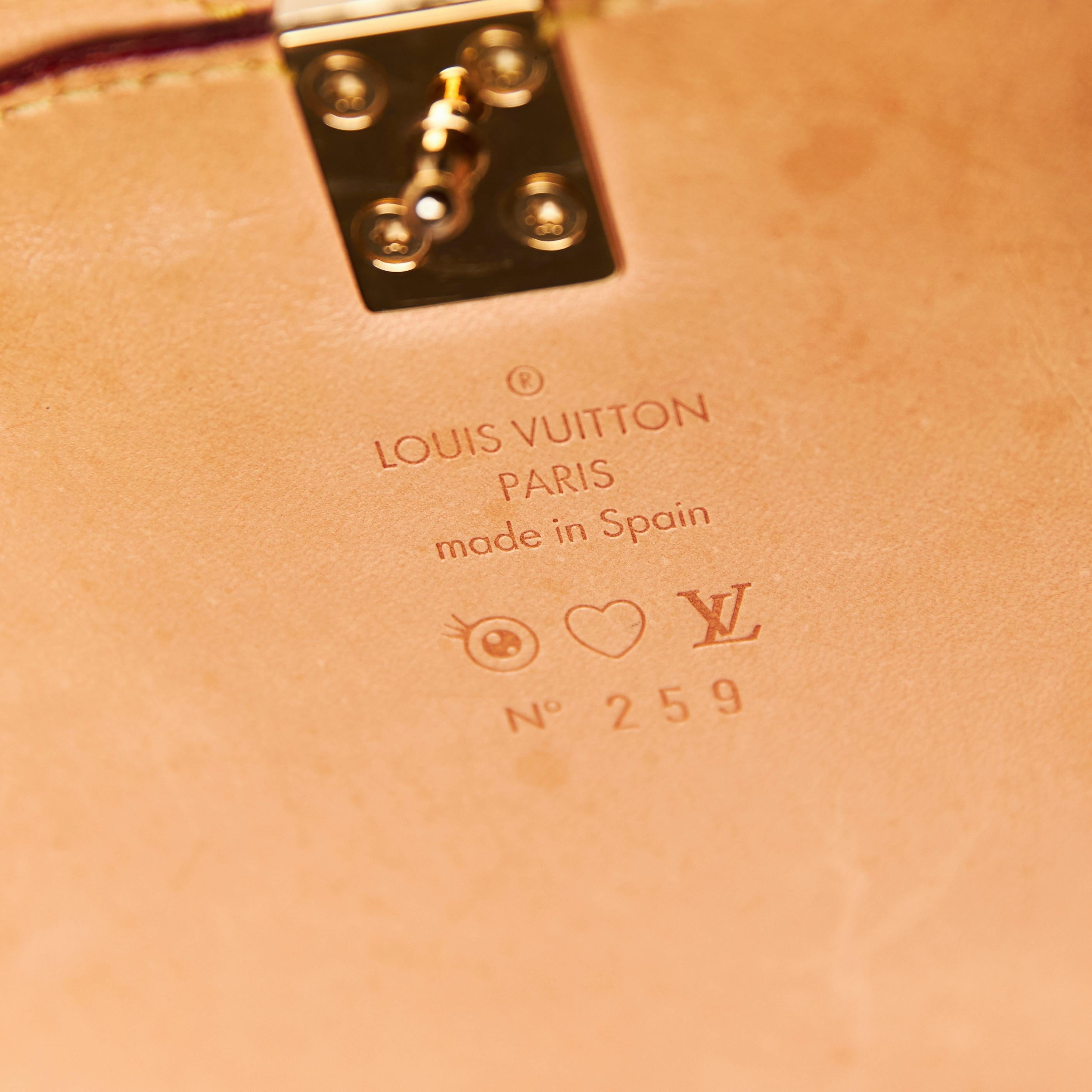Louis Vuitton Murakami Multicolor Monogram Eye Love You Sac Retro GM (2003) RARE For Sale 7