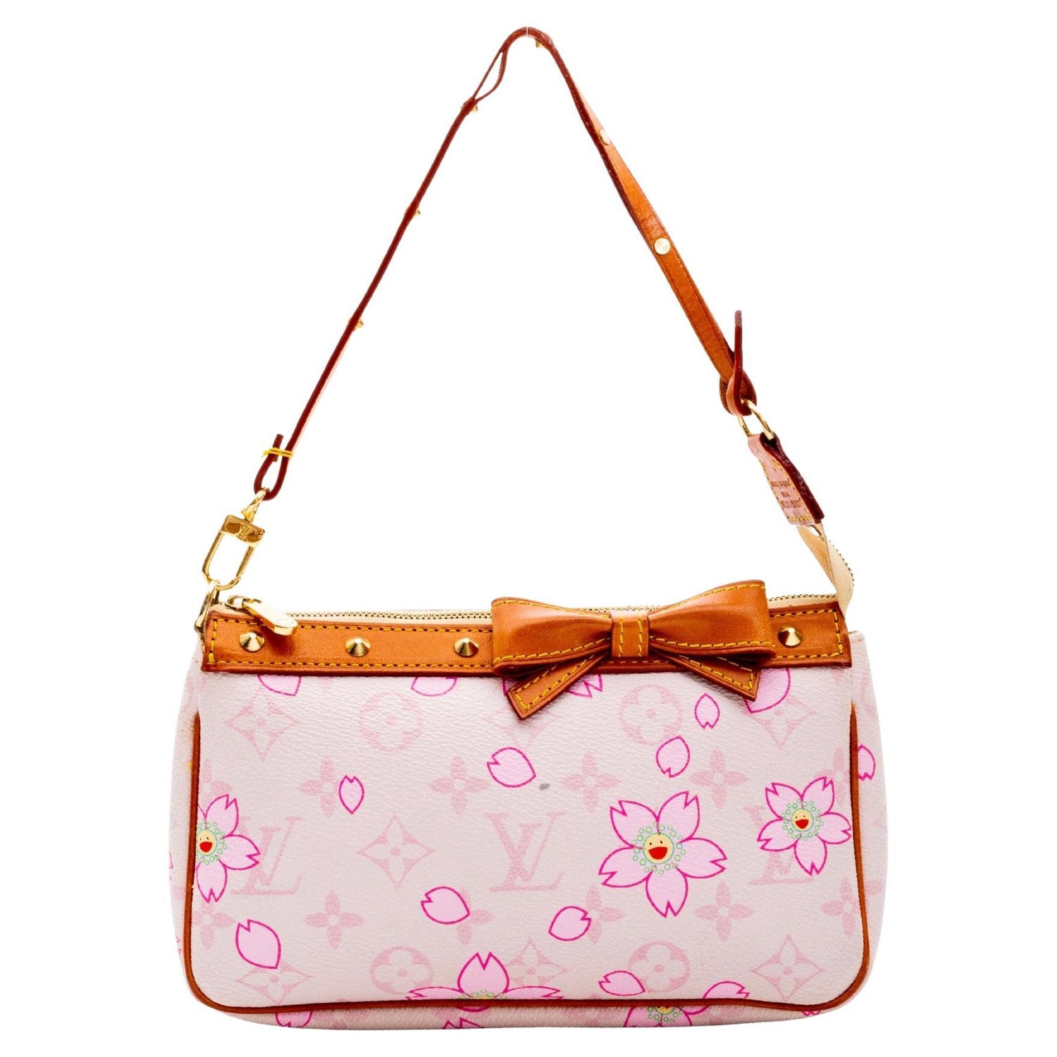 Louis Vuitton Cherry Blossom Pochette Monogram Bag Purse - 2 For