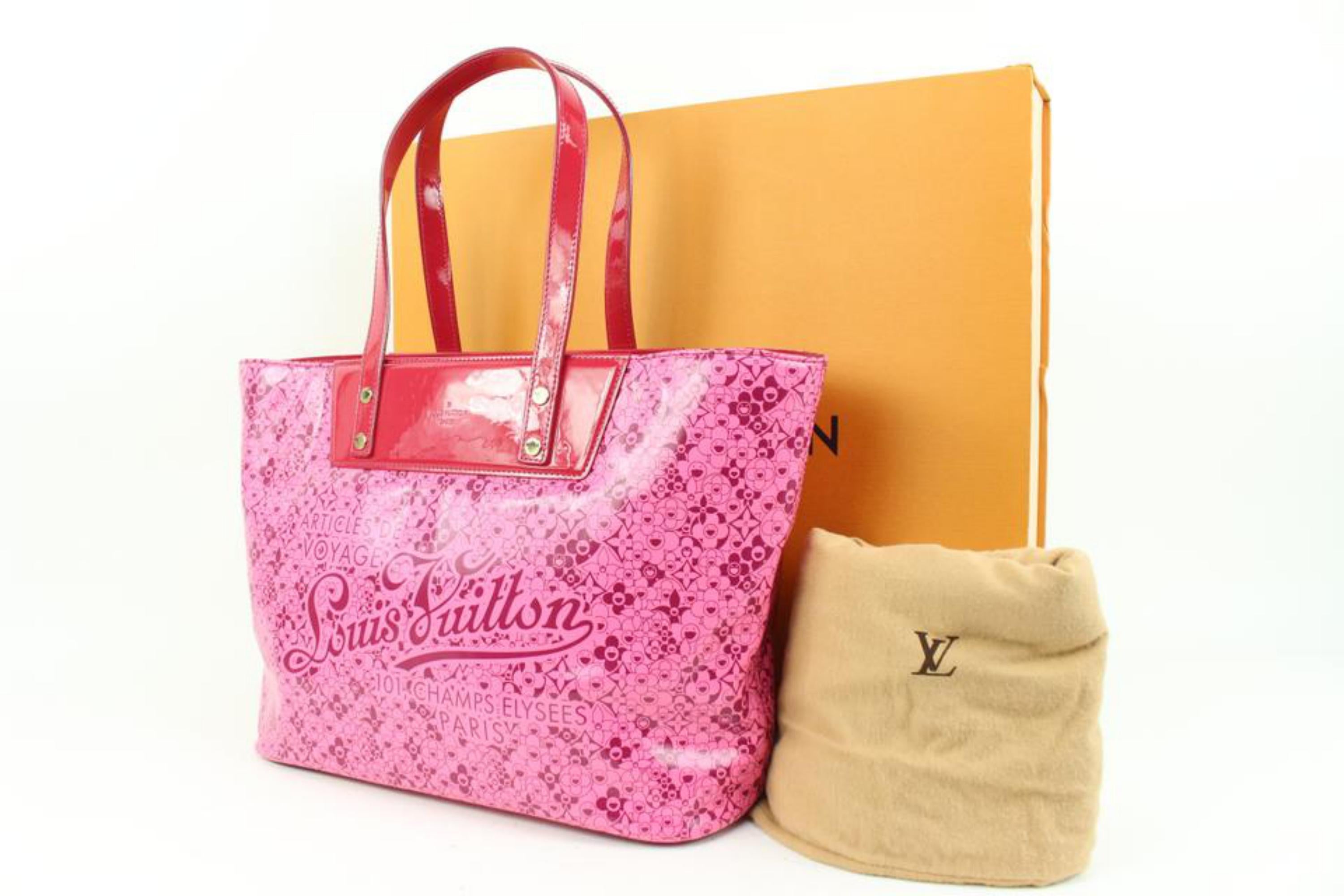 Louis Vuitton Murakami Pink Voyage Tote Cosmic Blossom PM Tote Bag 98lk425s
Date Code/Serial Number: RC1130
Made In: Italy
Measurements: Length:  18