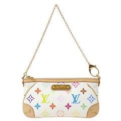 Louis Vuitton Murakami Rainbow Small Evening Top Handle Shoulder Pochette Bag