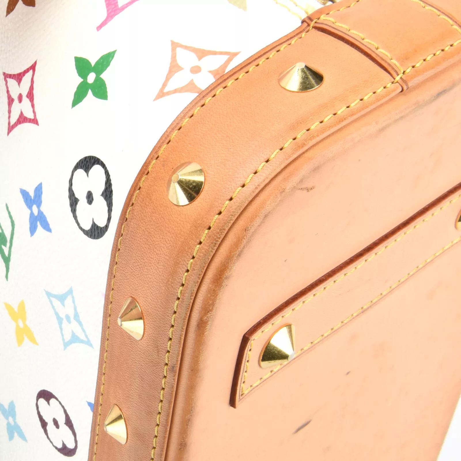 Louis Vuitton Murakami White Monogram Multicolor Alma NM Bag For Sale 7
