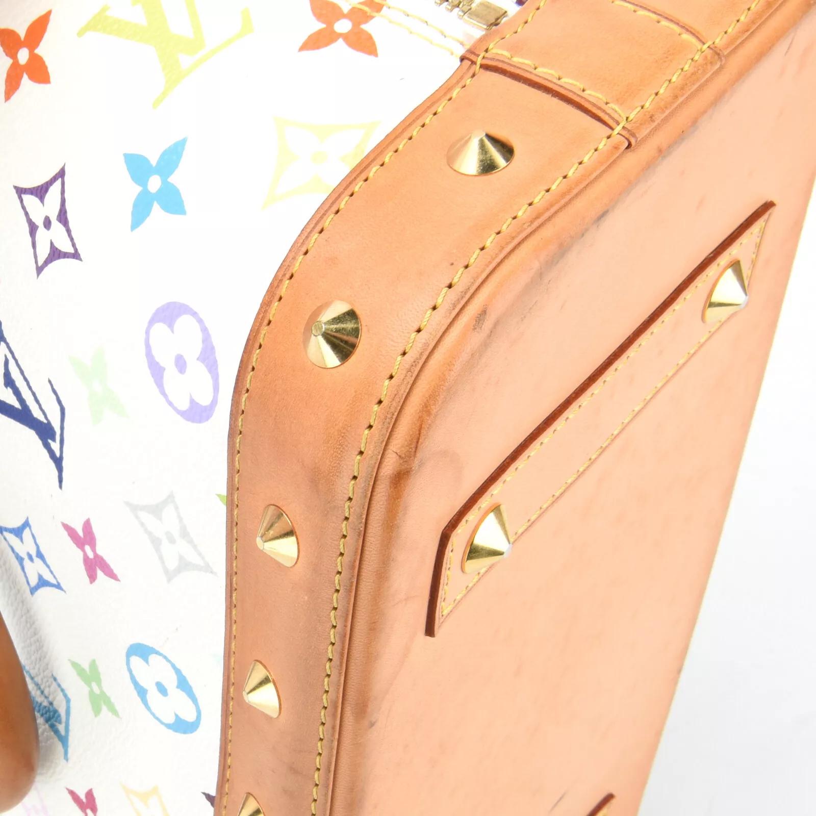 Louis Vuitton Murakami White Monogram Multicolor Alma NM Bag For Sale 10