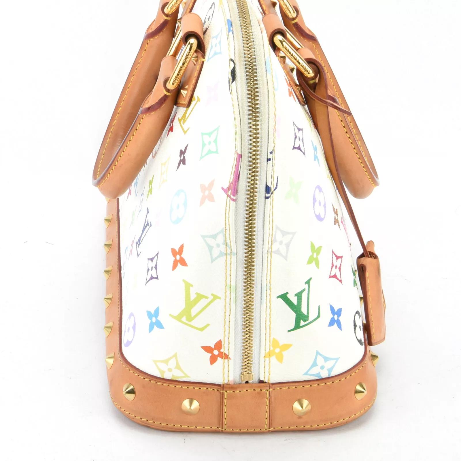 Women's Louis Vuitton Murakami White Monogram Multicolor Alma NM Bag For Sale