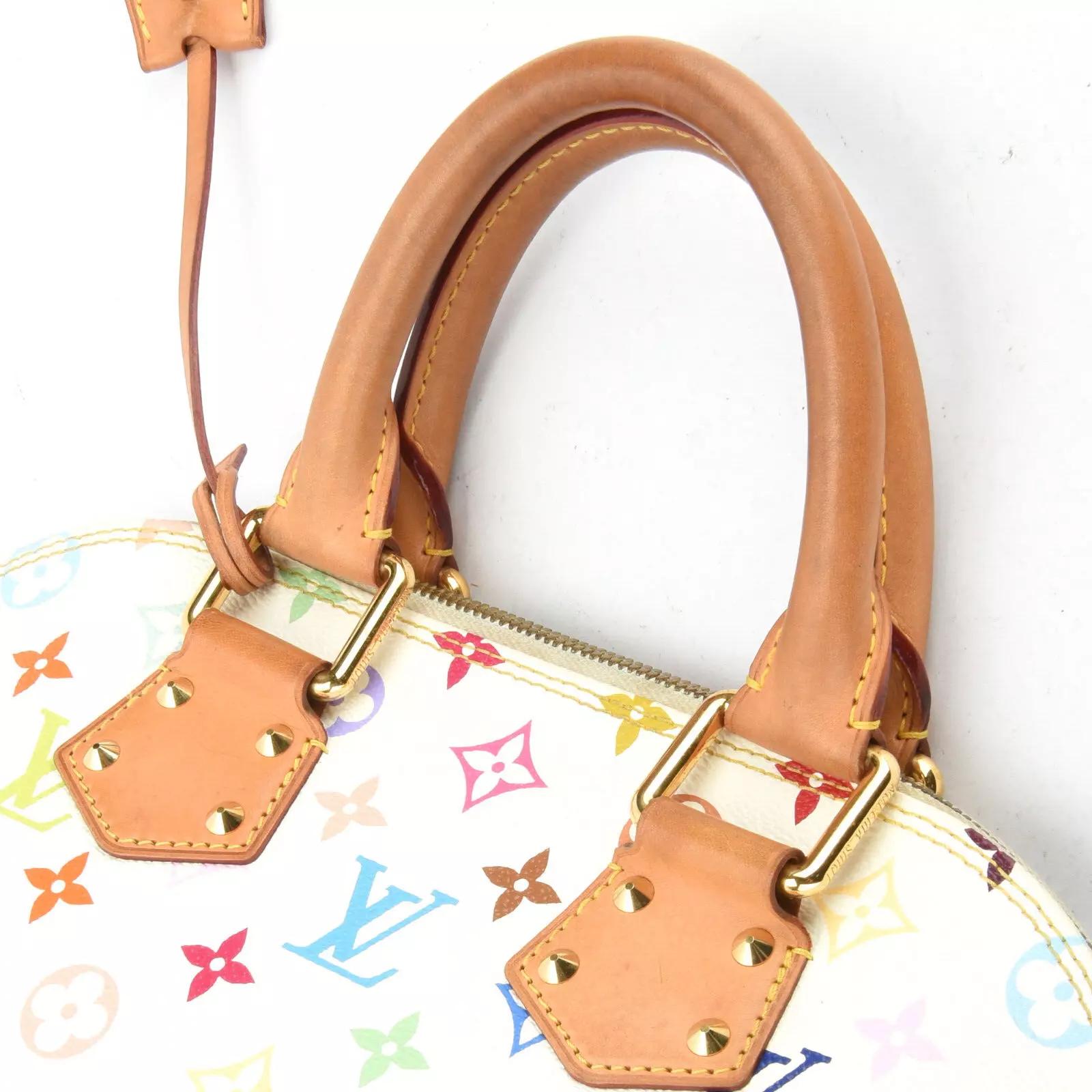 Louis Vuitton Murakami White Monogram Multicolor Alma NM Bag For Sale 1