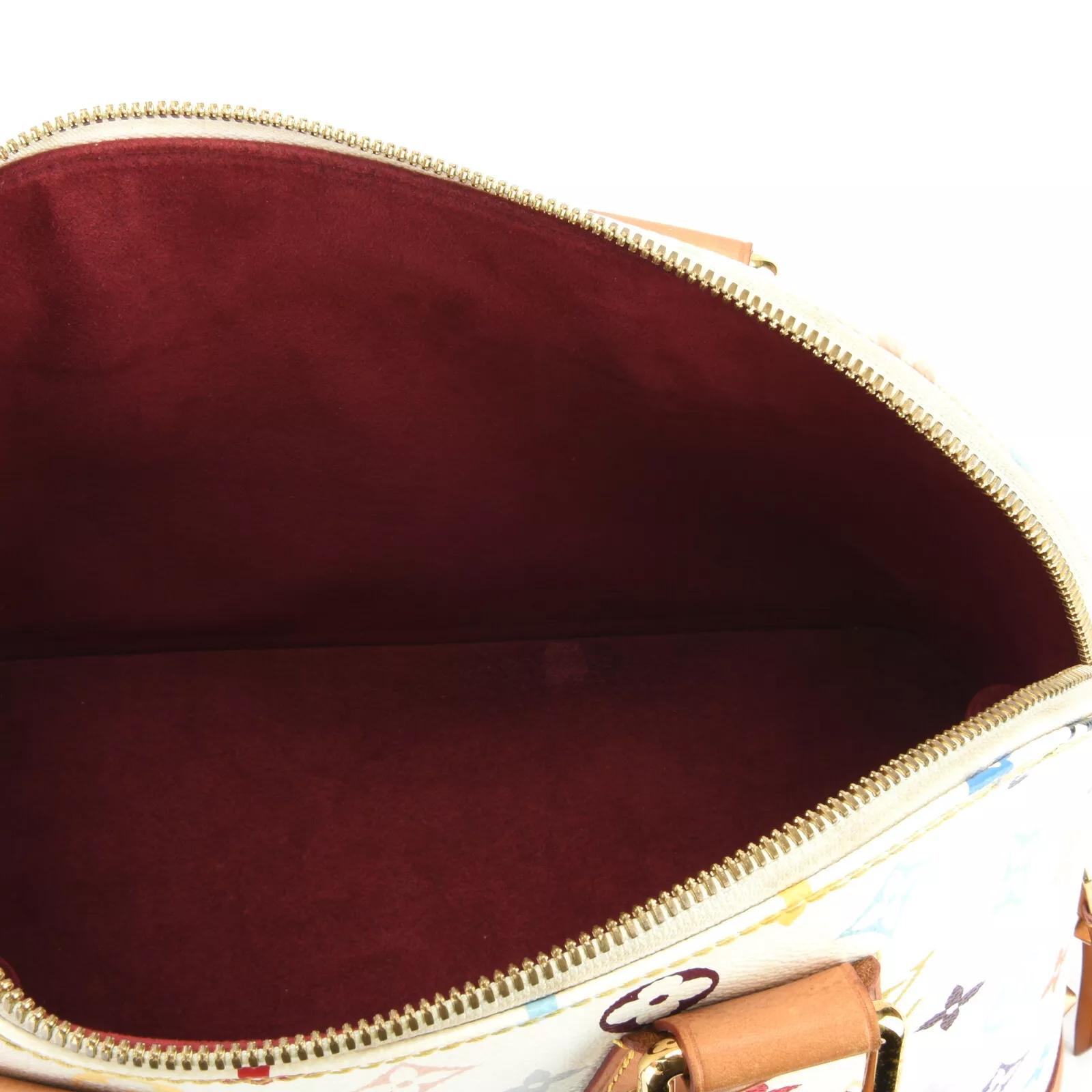 Louis Vuitton Murakami White Monogram Multicolor Alma NM Bag For Sale 4