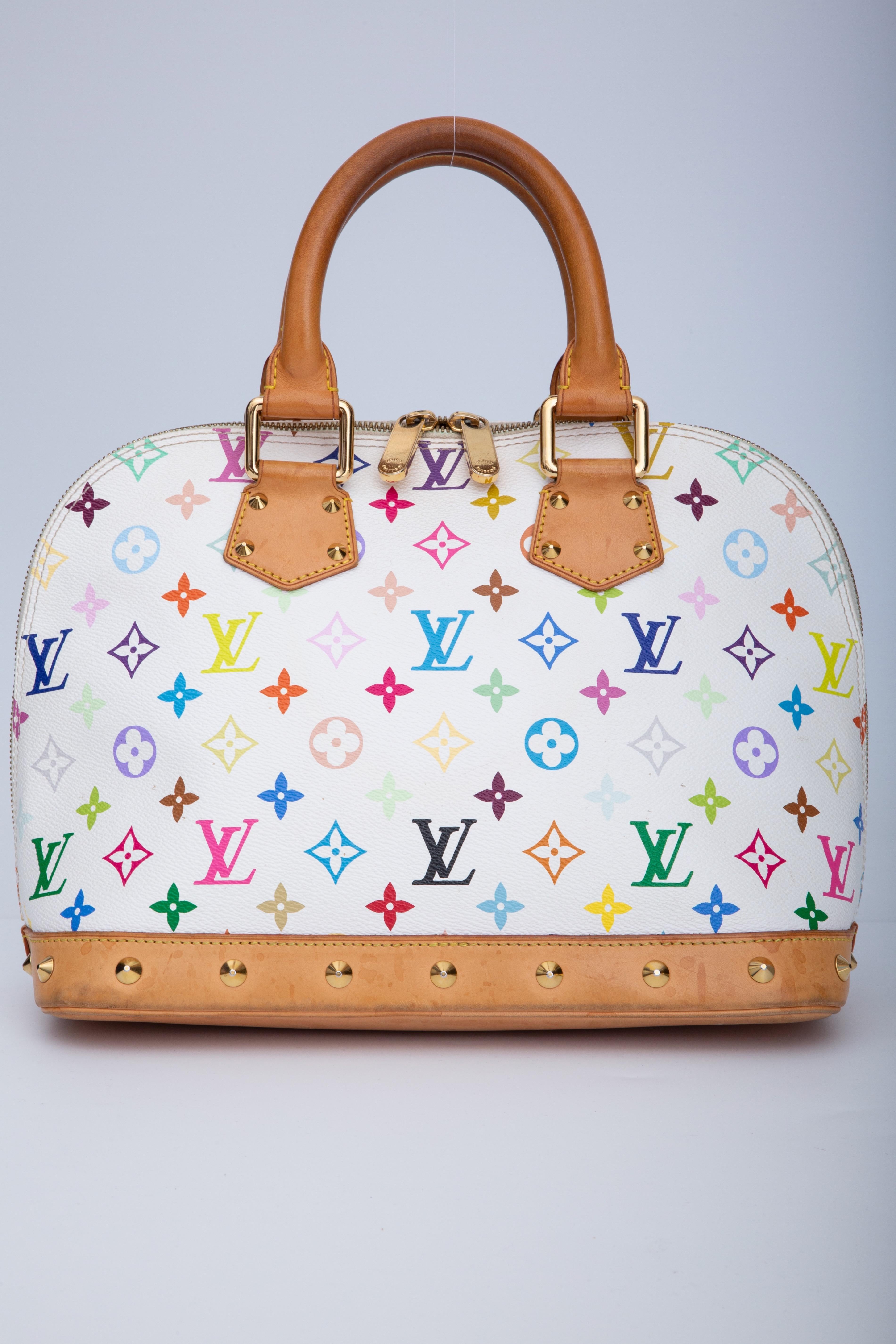 Louis Vuitton x Takashi Murakami 2006 Pre-owned Alma PM Bag - White