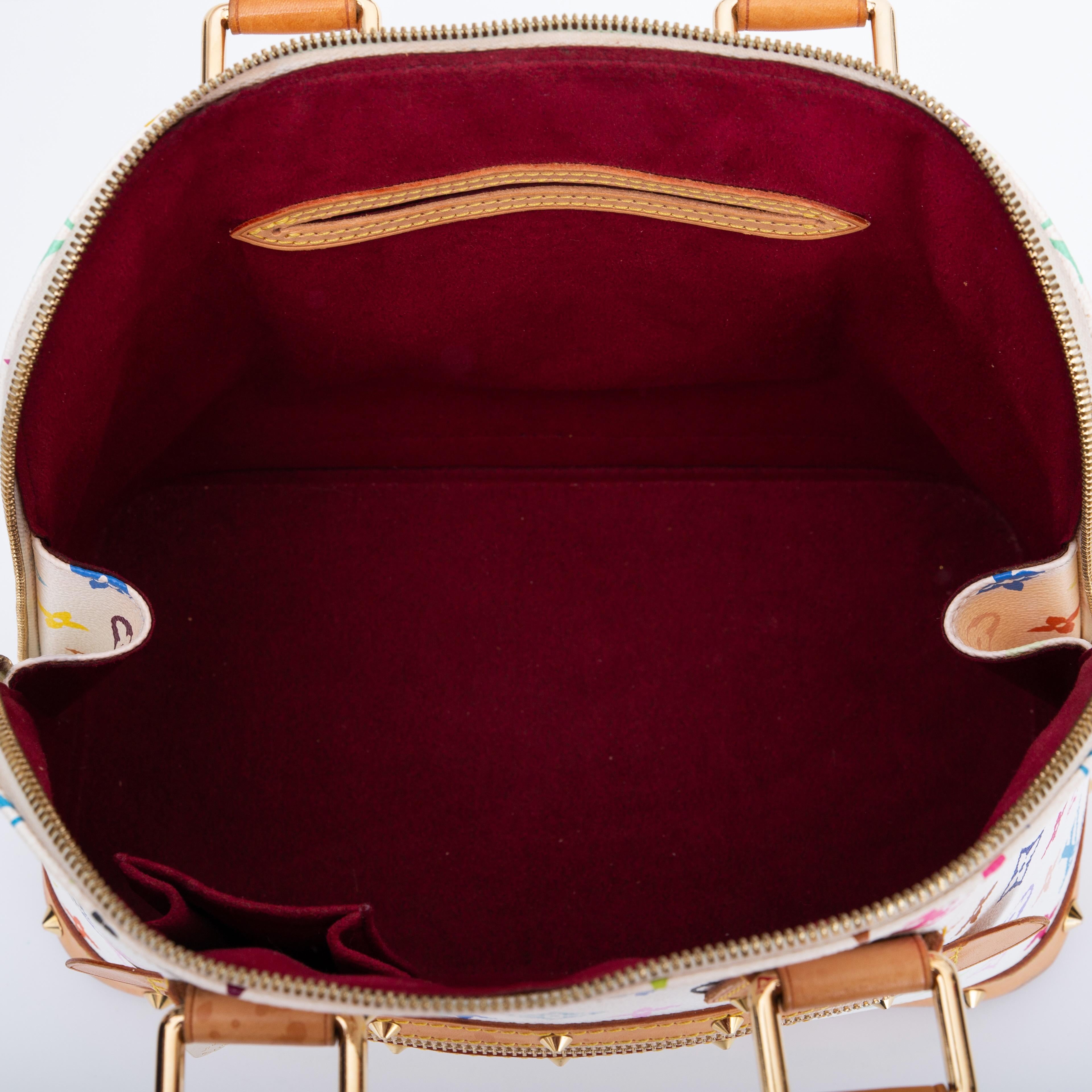 Louis Vuitton Murakami White Monogram Multicolor Alma MM Bag (2004) 2