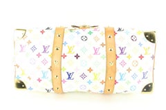 Louis Vuitton Murakami White Monogram Multicolor Keepall 45 Duffle 65lk614s