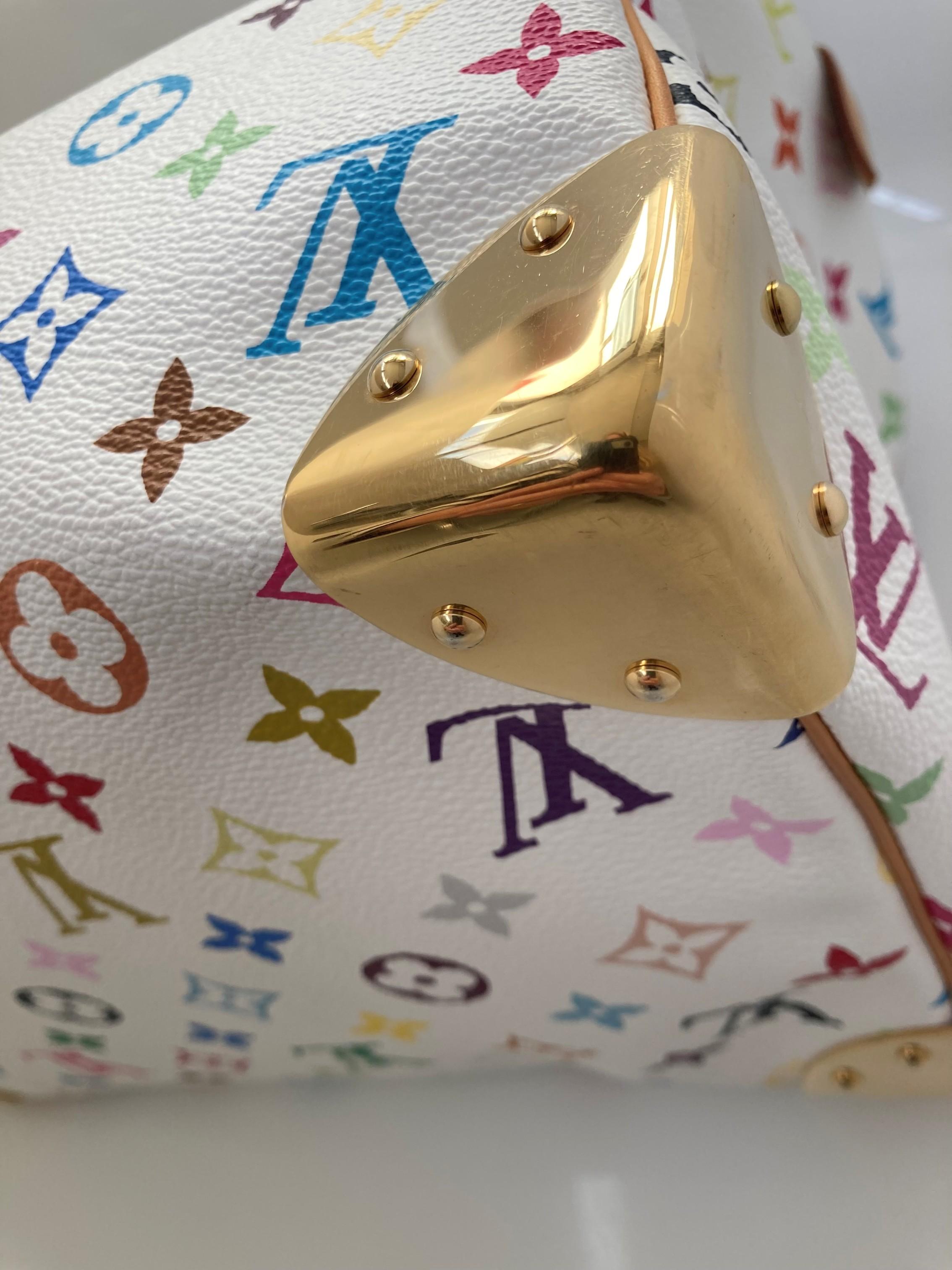 Louis Vuitton Murakami - Sac Speedy 30 blanc monogrammé multicolore en vente 5