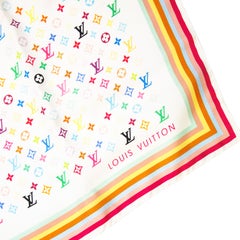 Louis Vuitton Murakami White Monogram Silk Scarf