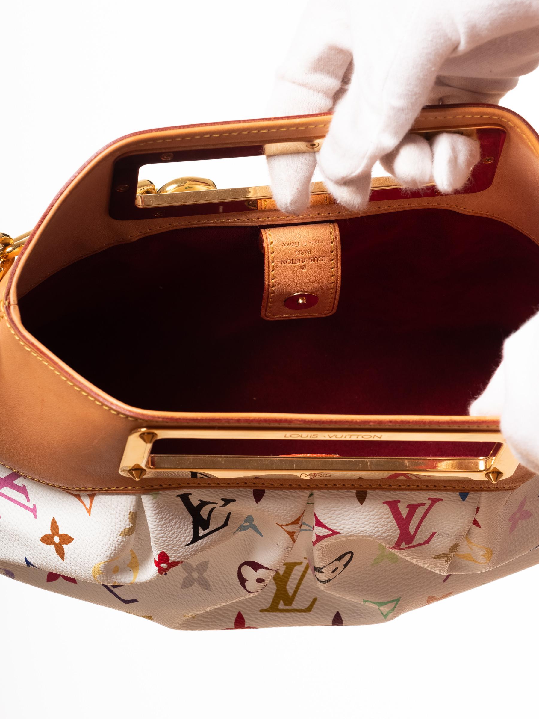 Louis Vuitton Murakami Weiße Multicolor Monogramm Judy PM Tasche mit Monogramm Judy PM im Zustand „Gut“ in Montreal, Quebec