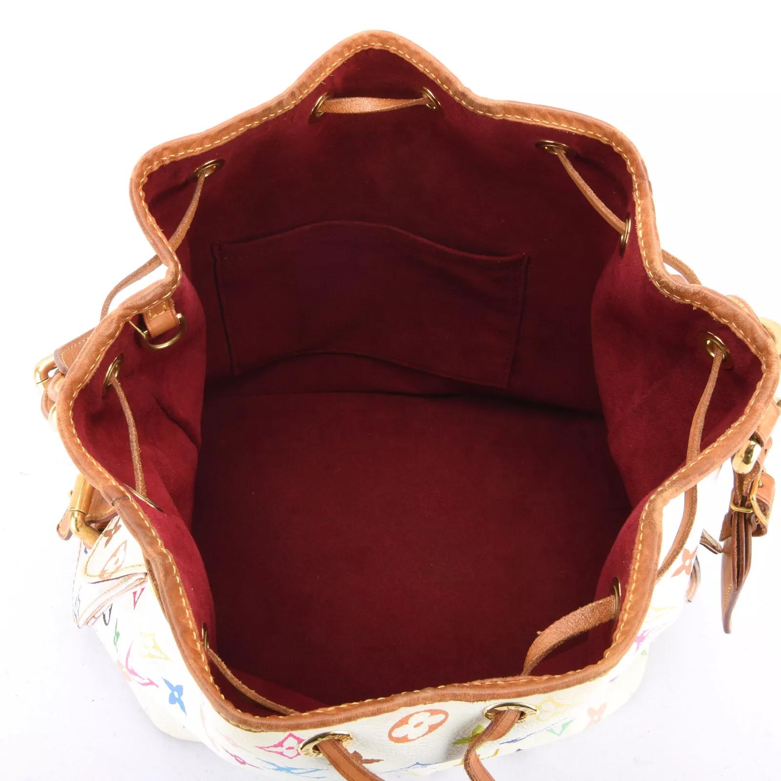 Louis Vuitton Murakami White Multicolor Monogram Petit Noe Bag PM For Sale 6