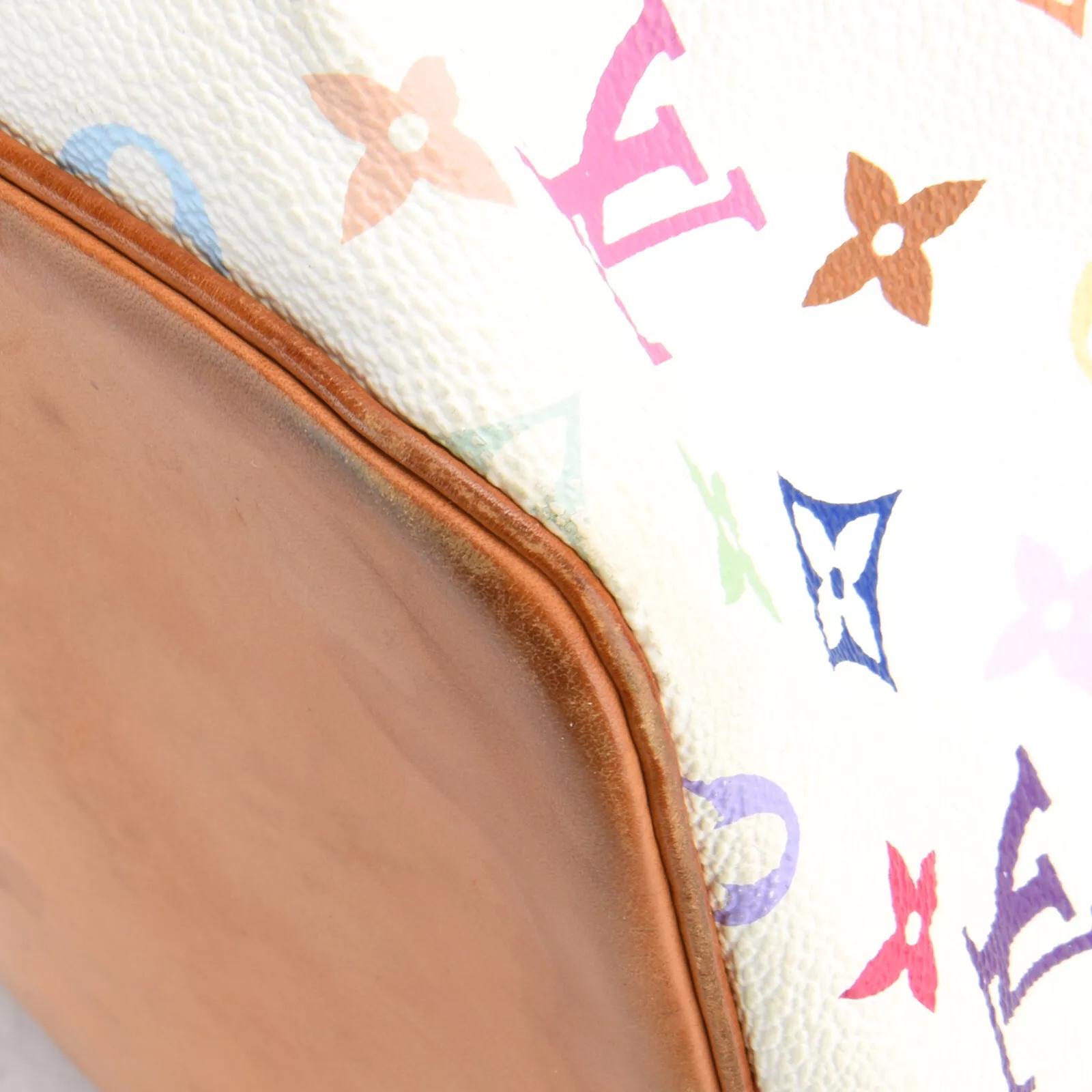Louis Vuitton Murakami White Multicolor Monogram Petit Noe Bag PM For Sale 4