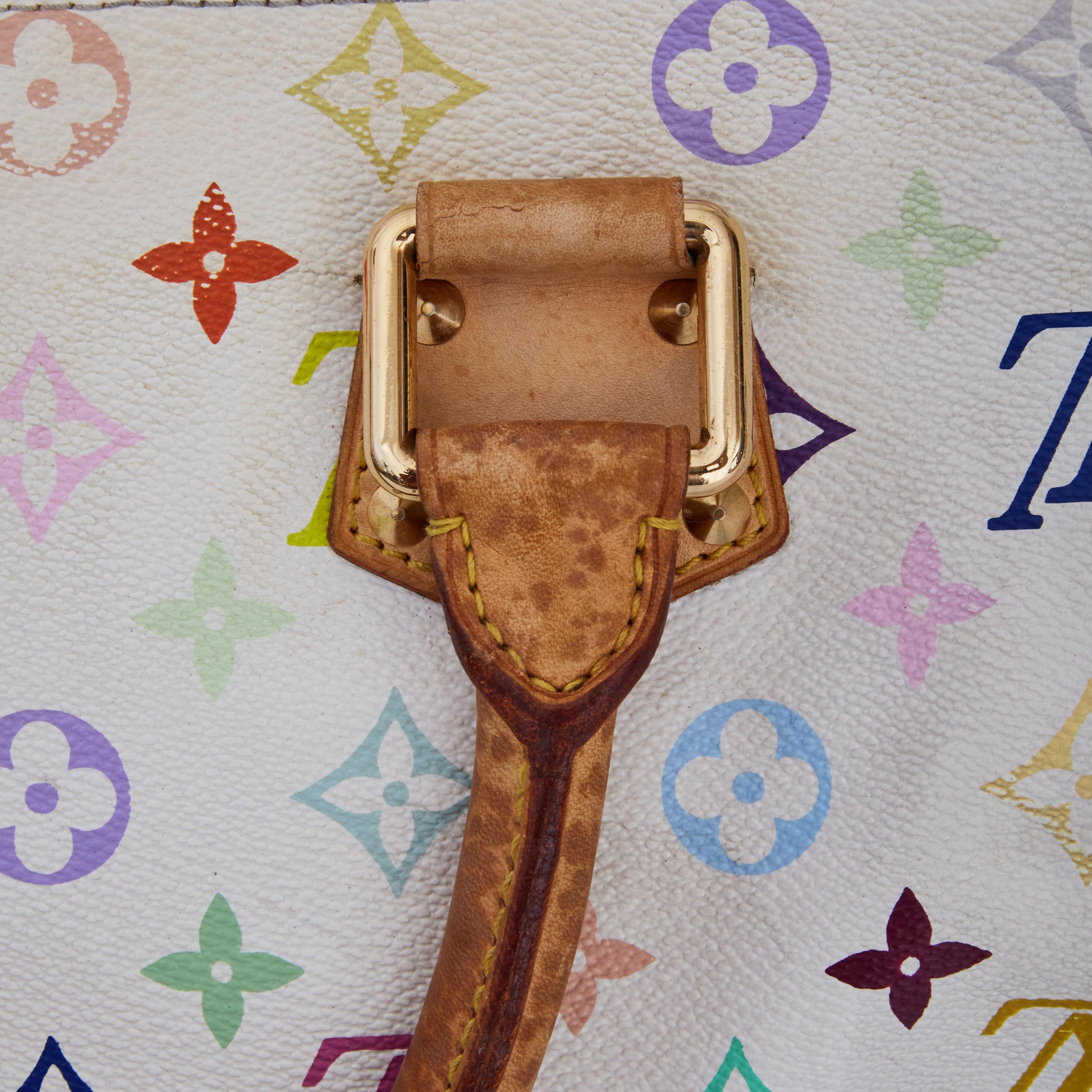 Louis Vuitton Murakami - Monogramme blanc multicolore Speedy 30 (2005) en vente 5