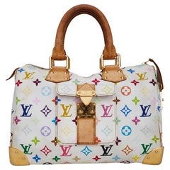 Louis Vuitton Murakami Weiß Multicolor Monogram Speedy 30 (2005)