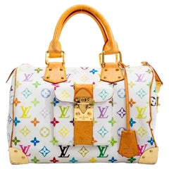 Louis Vuitton Takashi Murakami Blanc/White Multicolor Mini Speedy