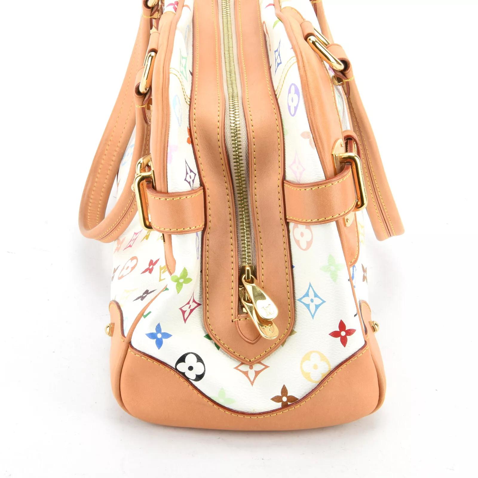 Orange Louis Vuitton Murakami White Multicolor Monogram Top Handle Claudia For Sale