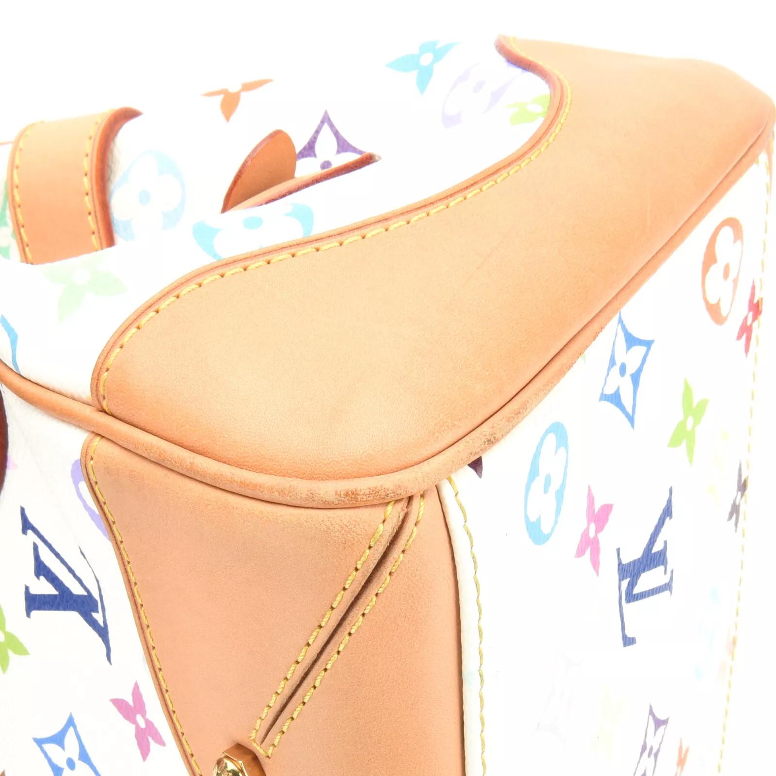 Louis Vuitton Murakami White Multicolor Monogram Top Handle Claudia For Sale 1