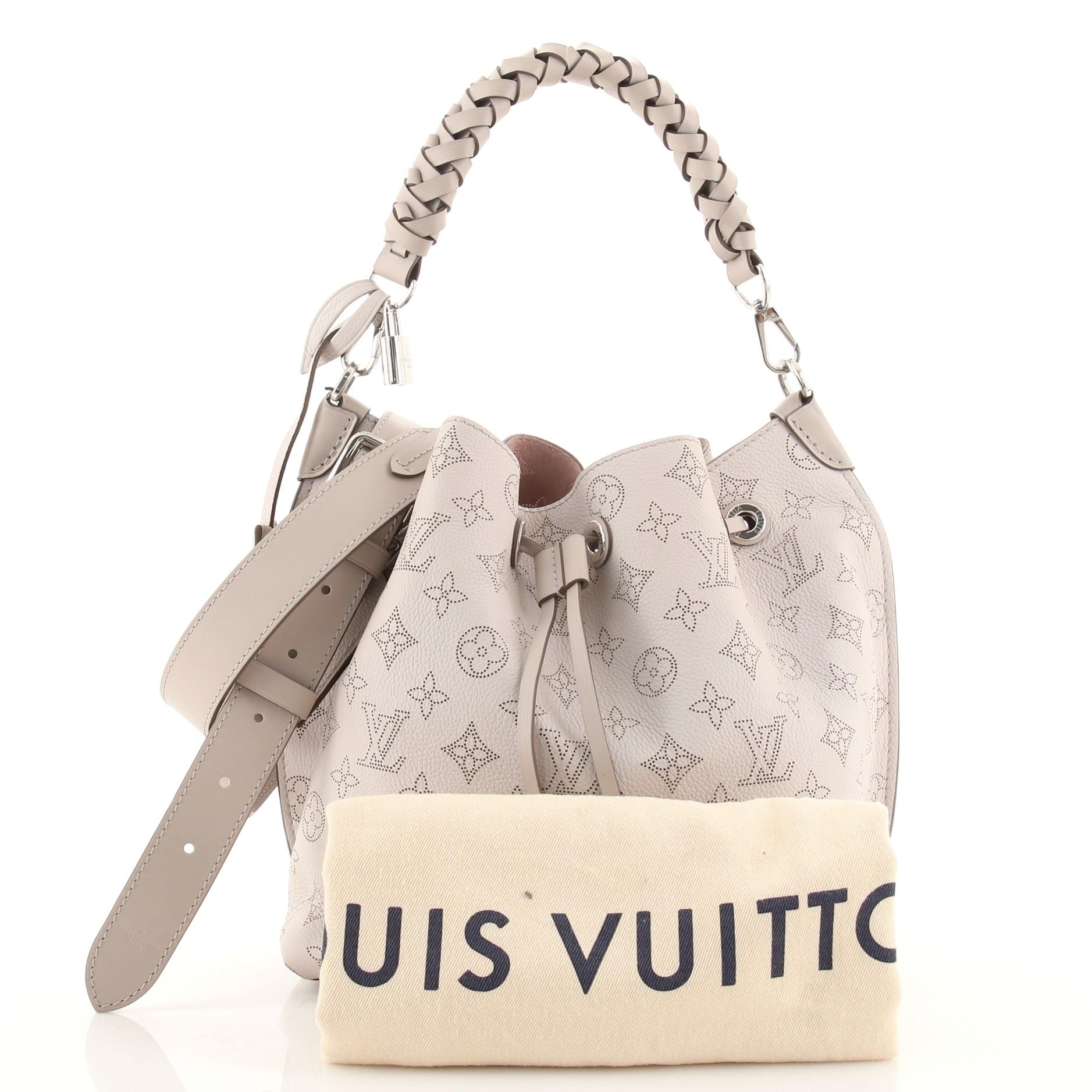 Louis Vuitton Light Grey Perforated Monogram Mahina Muria Silver Hardware,  2021 Available For Immediate Sale At Sotheby's