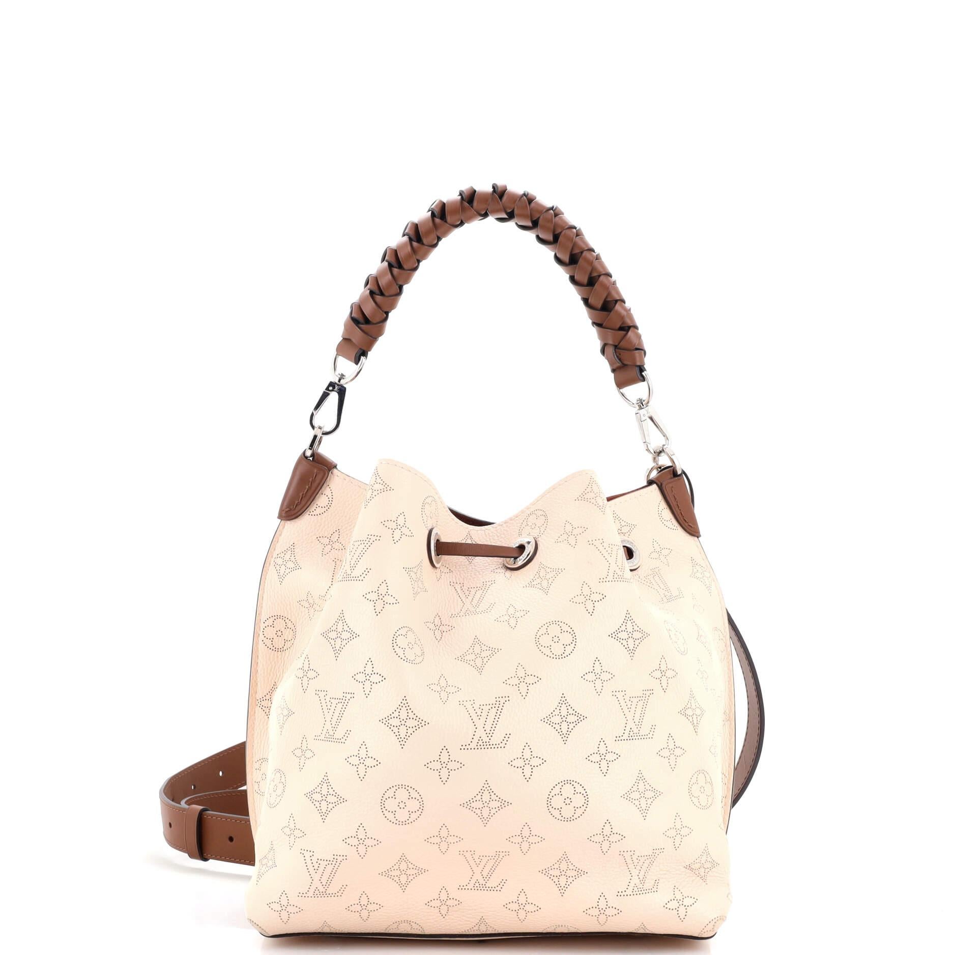Louis Vuitton Muria Bucket Bag Mahina Leather In Good Condition In NY, NY