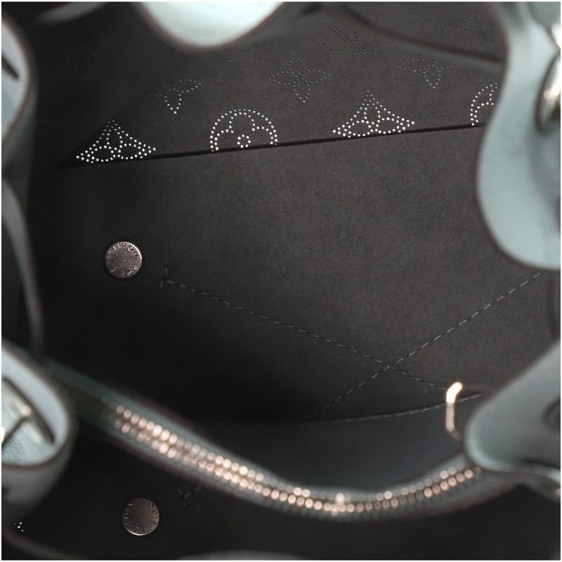 Gray Louis Vuitton Muria Bucket Bag Mahina Leather