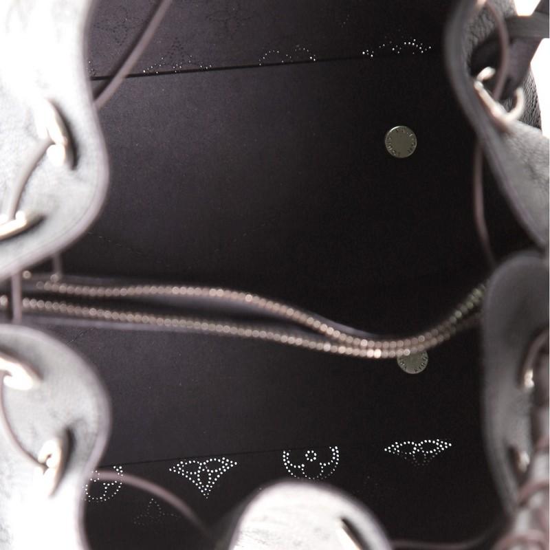 Black Louis Vuitton Muria Bucket Bag Mahina Leather