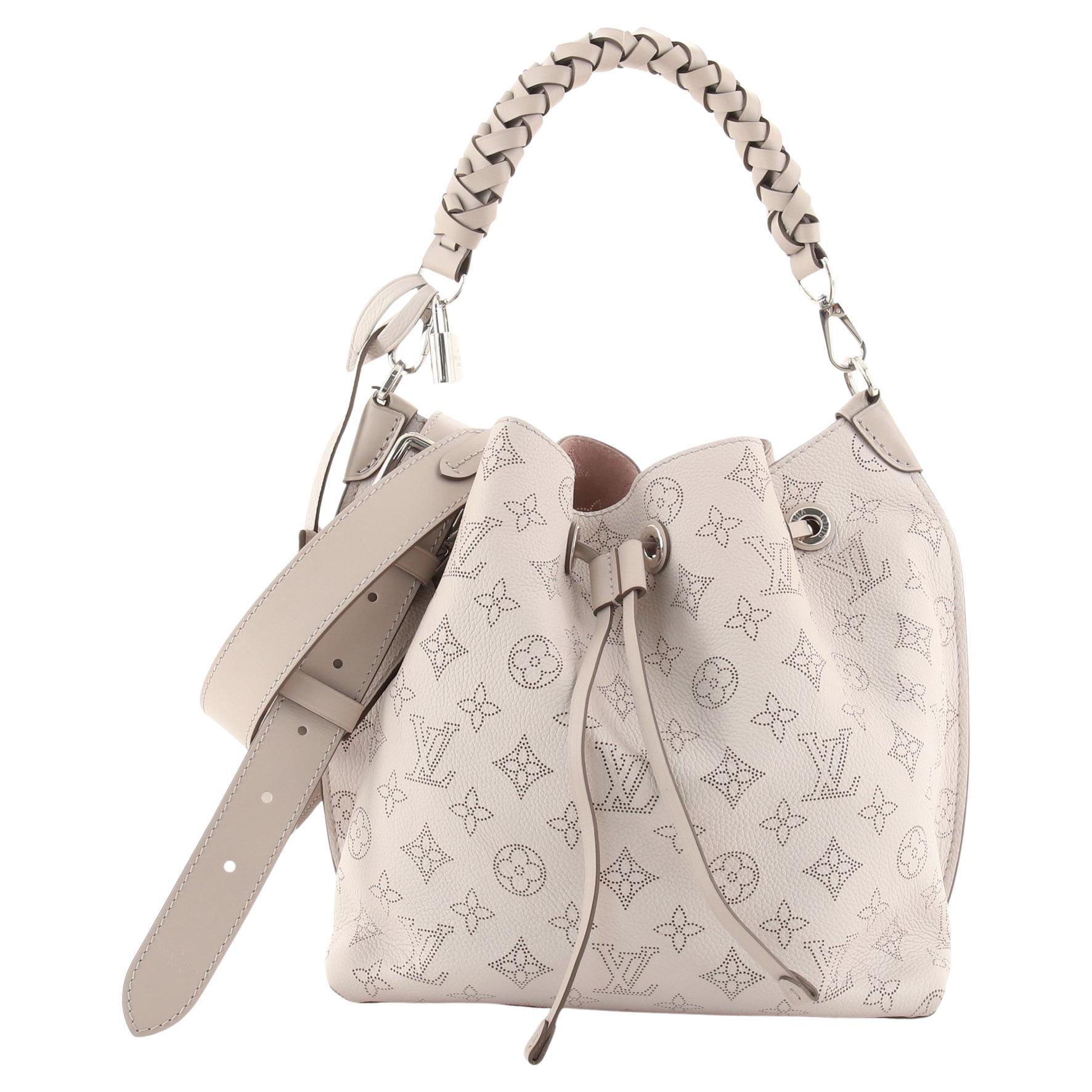 Louis Vuitton Muria Bucket Bag Reverse Mahina Leather Gray