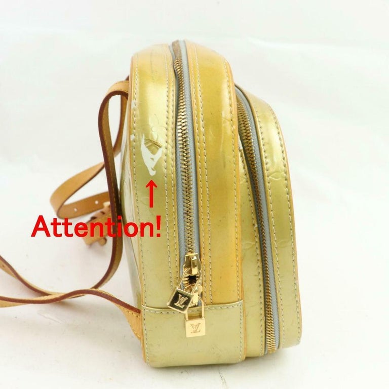 Louis Vuitton Murray Mini 871016 Green-gold Monogram Vernis Leather  Backpack For Sale at 1stDibs