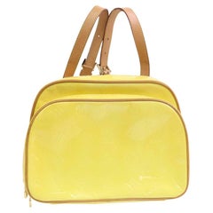 Sac à dos Louis Vuitton Murray Mini 871187 en cuir jaune avec monogramme Vernis