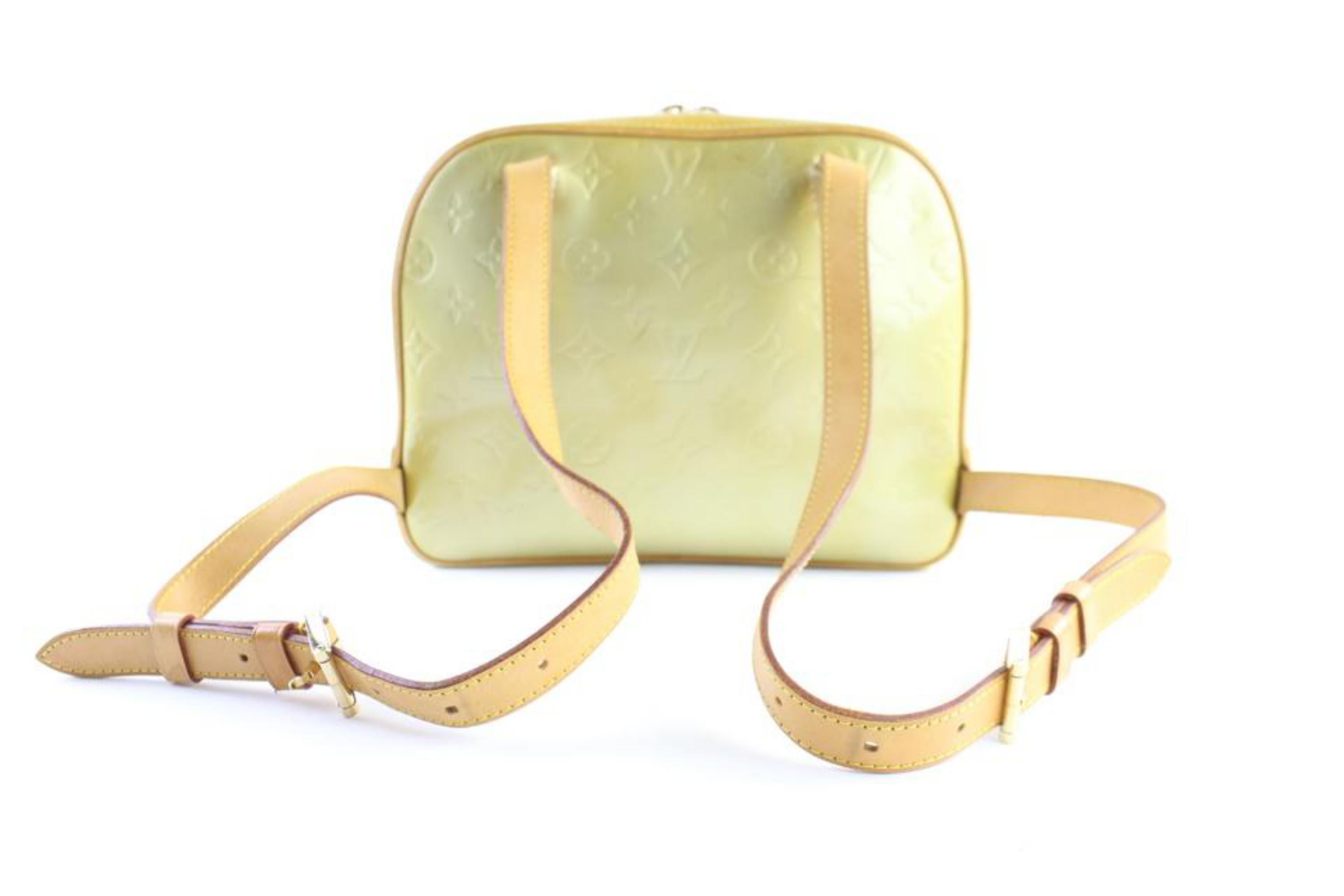 Louis Vuitton Murray Monogram Vernis 226490 Green Patent Leather Backpack For Sale 5