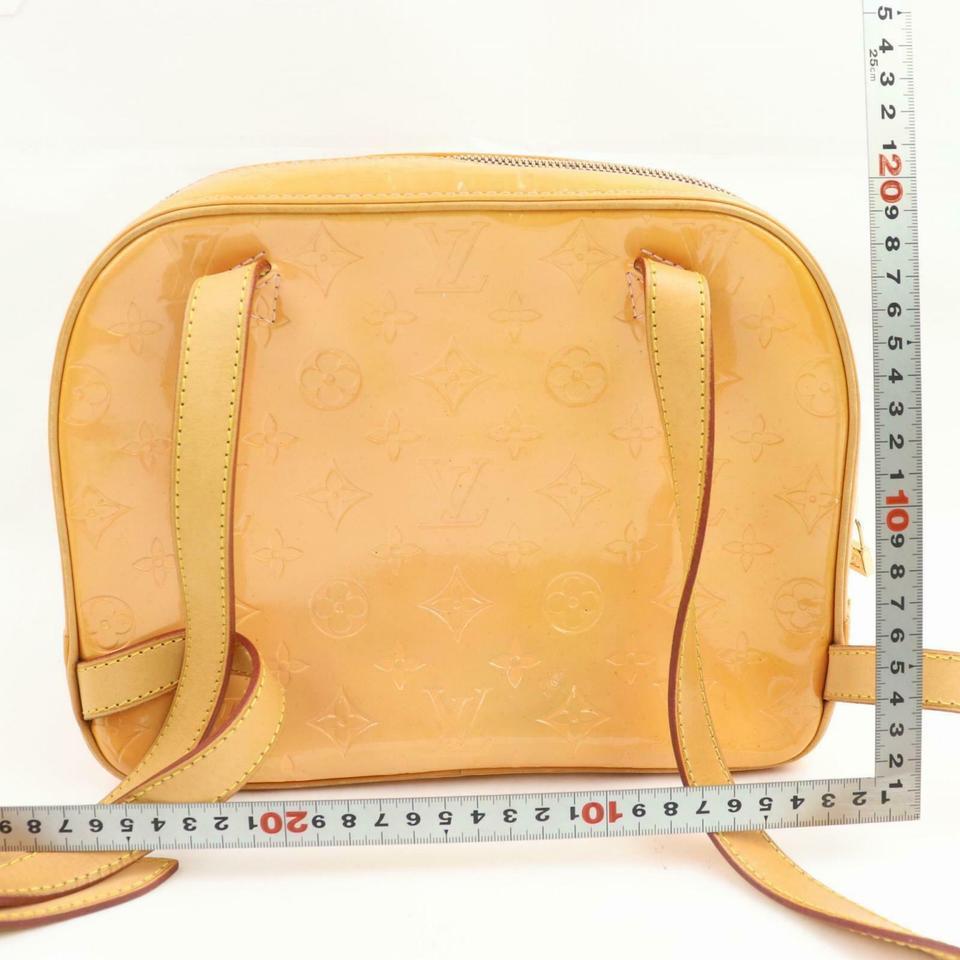 Louis Vuitton Murray Salmon Mini 870923 Yellow Monogram Vernis Leather Backpack In Good Condition For Sale In Dix hills, NY