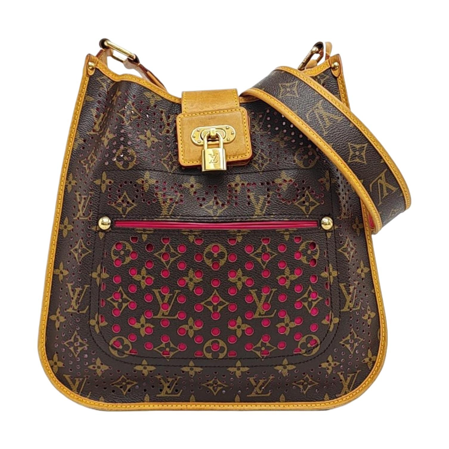 Louis Vuitton Musette Marrone Traforato Monogram Rosa Interno