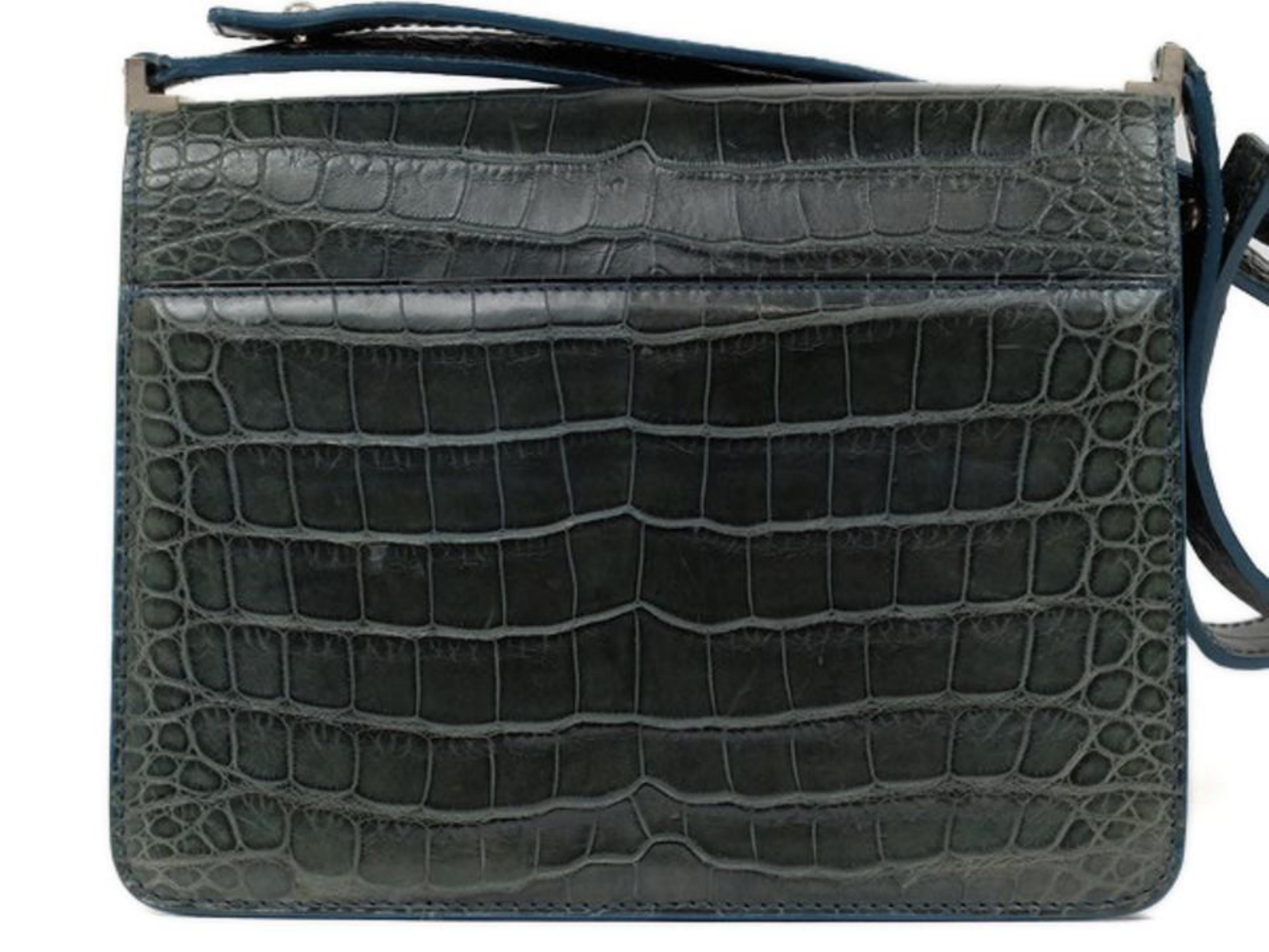 Louis Vuitton Musette Crocodile Cabaret Club Damier 215372 Black Shoulder Bag For Sale 6