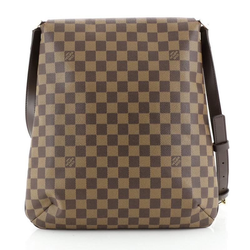 Brown Louis Vuitton Musette Handbag Damier GM