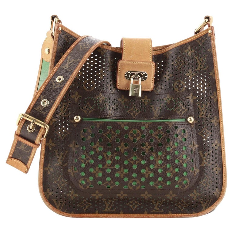 Louis Vuitton Musette Perforated Green Monogram Canvas Brown