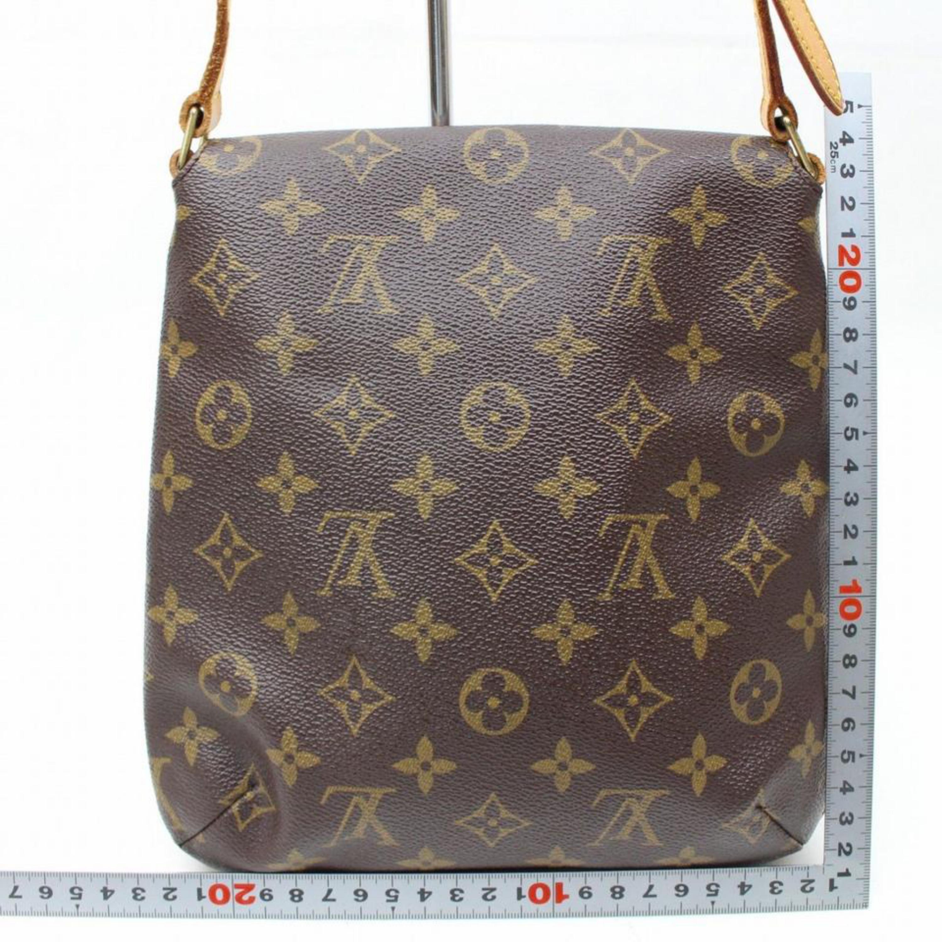 Louis Vuitton Musette Monogram Salsa 867338 Brown Coated Canvas Shoulder Bag For Sale 2