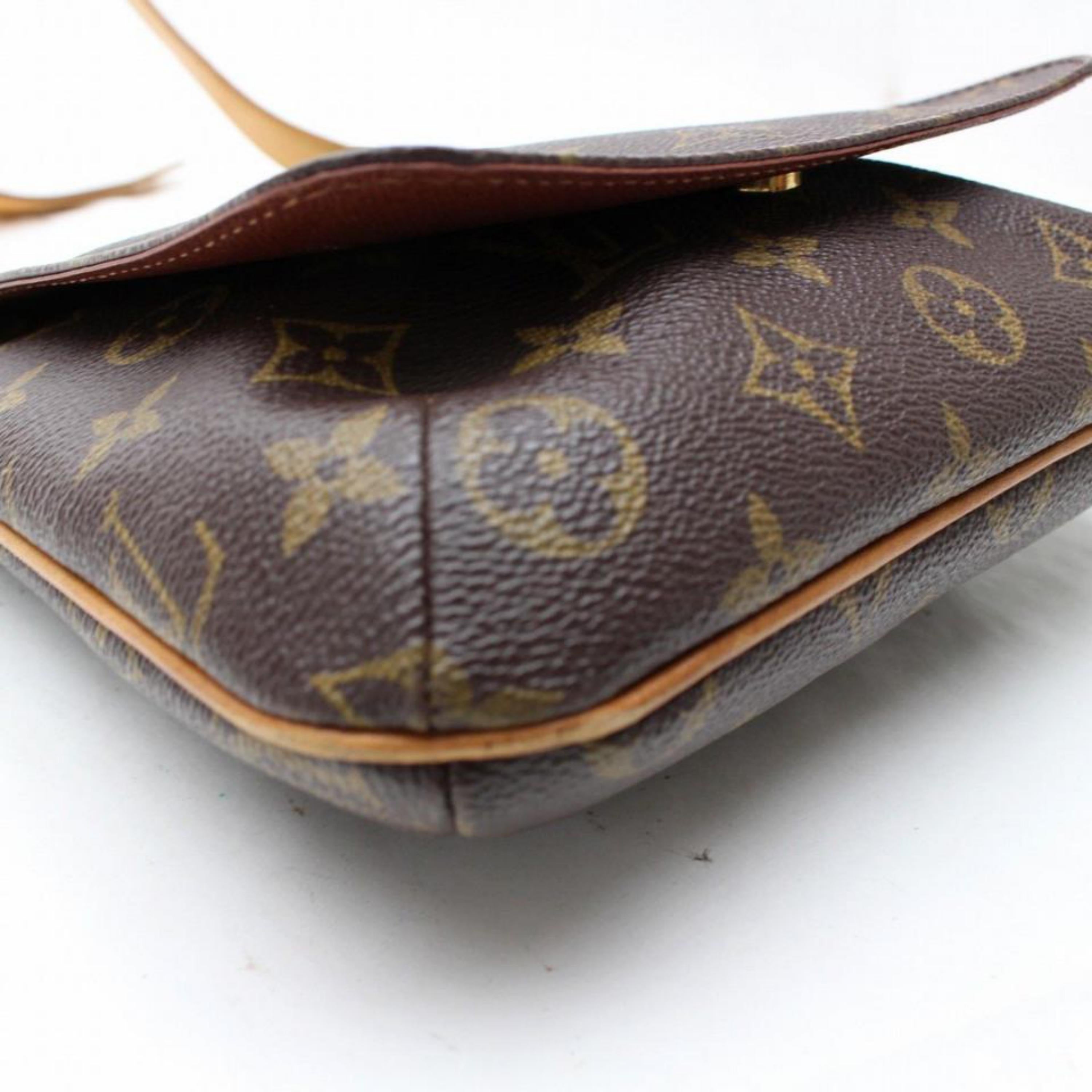 Louis Vuitton Musette Monogram Salsa 867338 Brown Coated Canvas Shoulder Bag For Sale 3