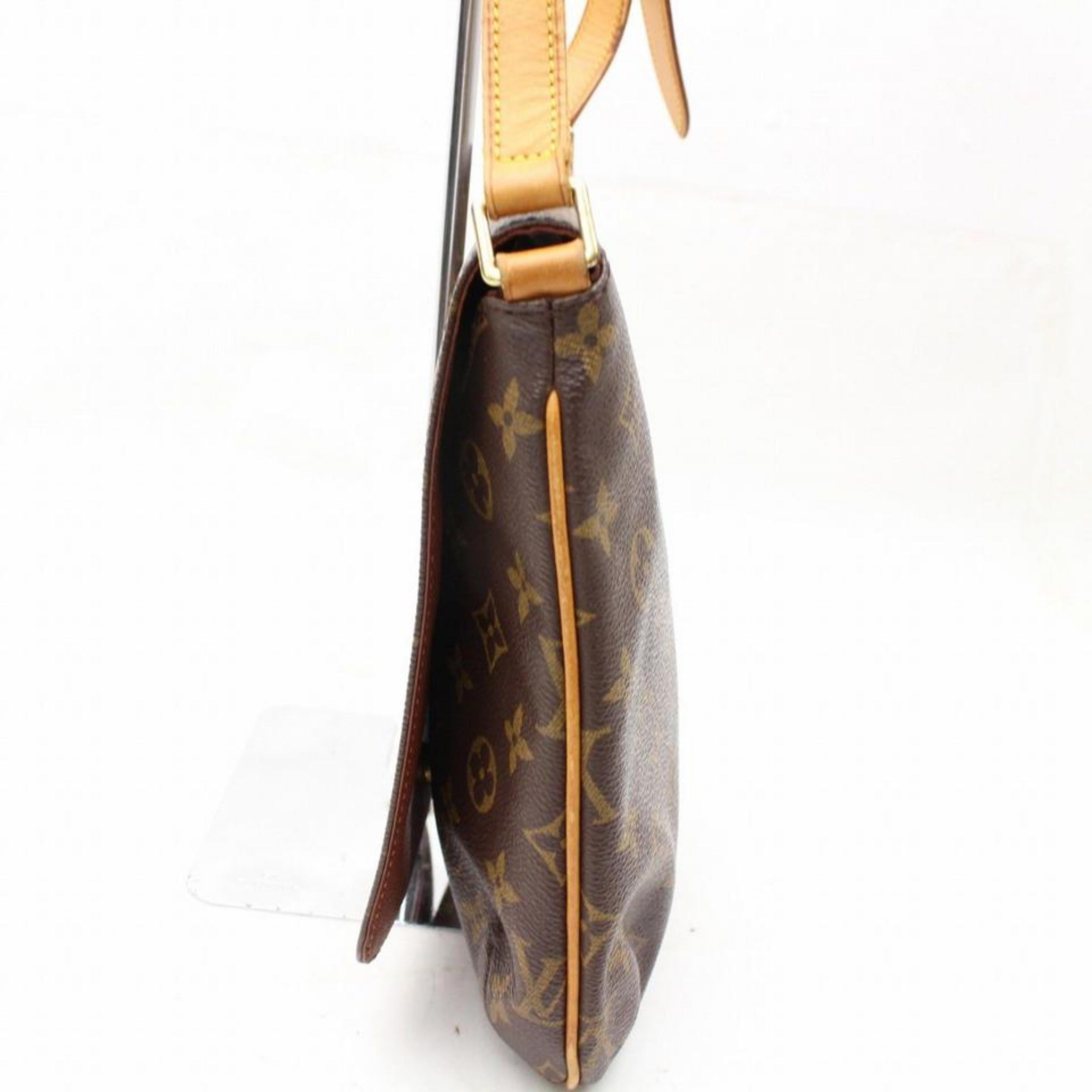 Louis Vuitton Musette Monogram Salsa 867338 Brown Coated Canvas Shoulder Bag For Sale 4