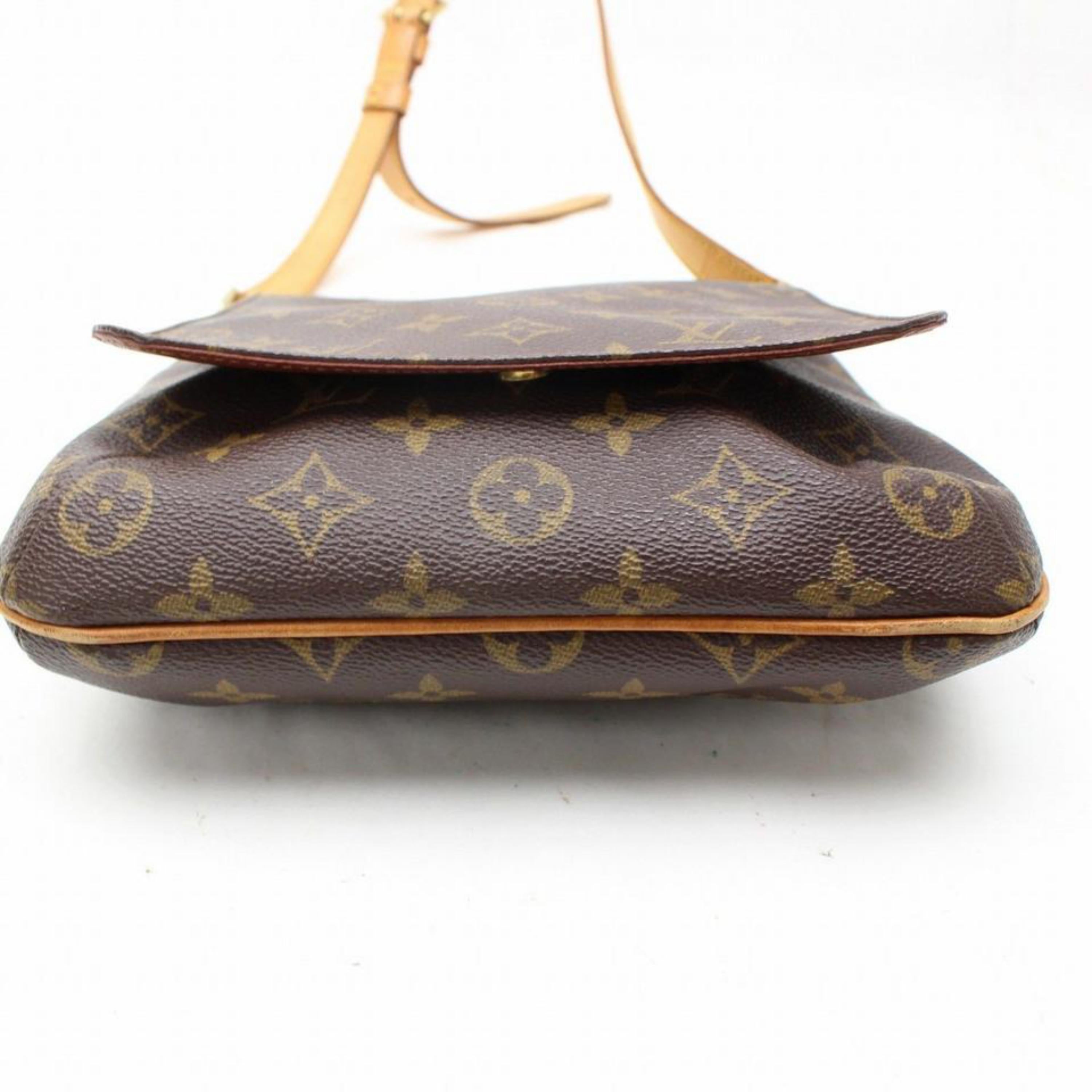 Louis Vuitton Musette Monogram Salsa 867338 Brown Coated Canvas Shoulder Bag For Sale 5