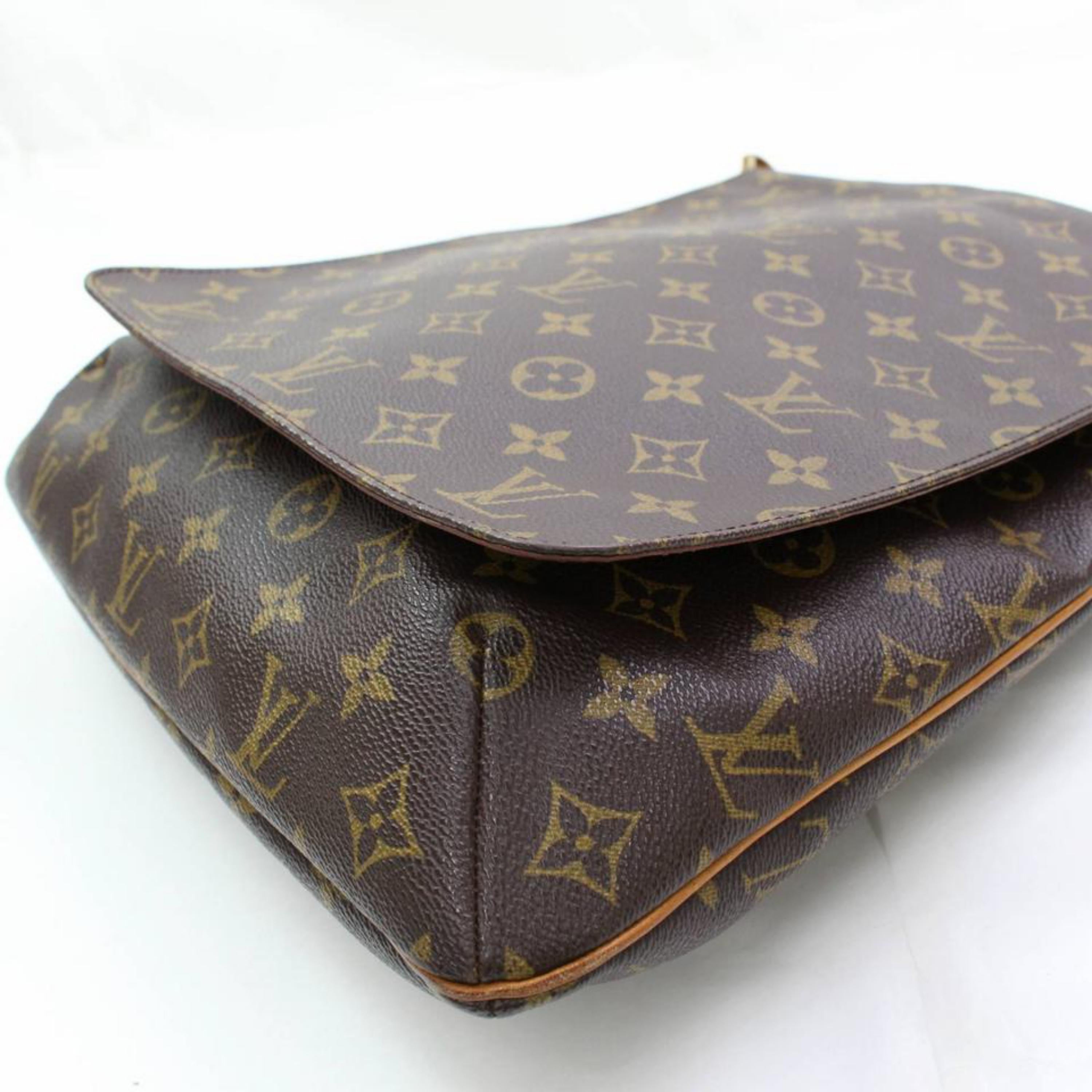 Louis Vuitton Musette Monogram Salsa Gm 867334 Brown Coated Canvas Shoulder Bag For Sale 2