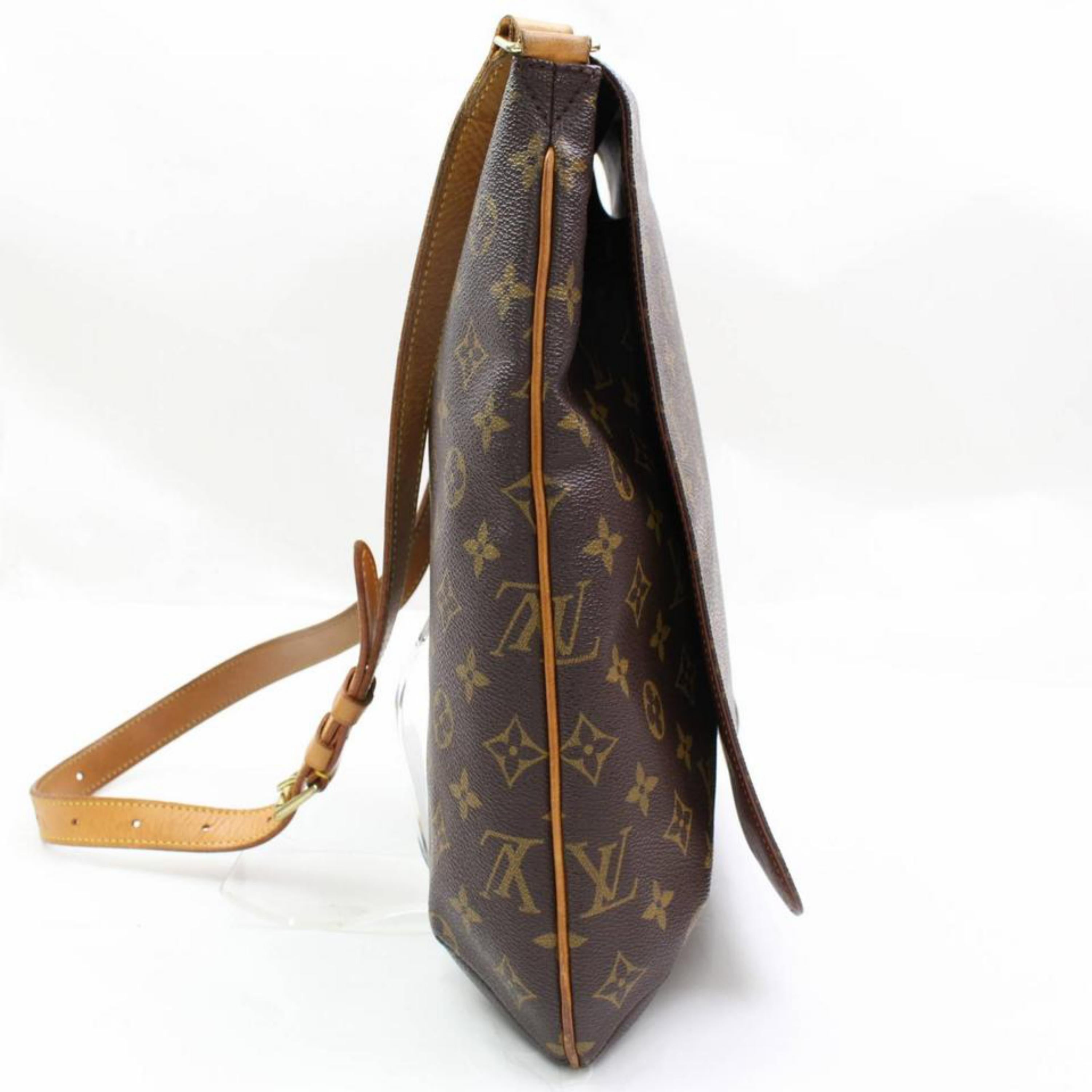 Louis Vuitton Musette Monogram Salsa Gm 867334 Brown Coated Canvas Shoulder Bag For Sale 3