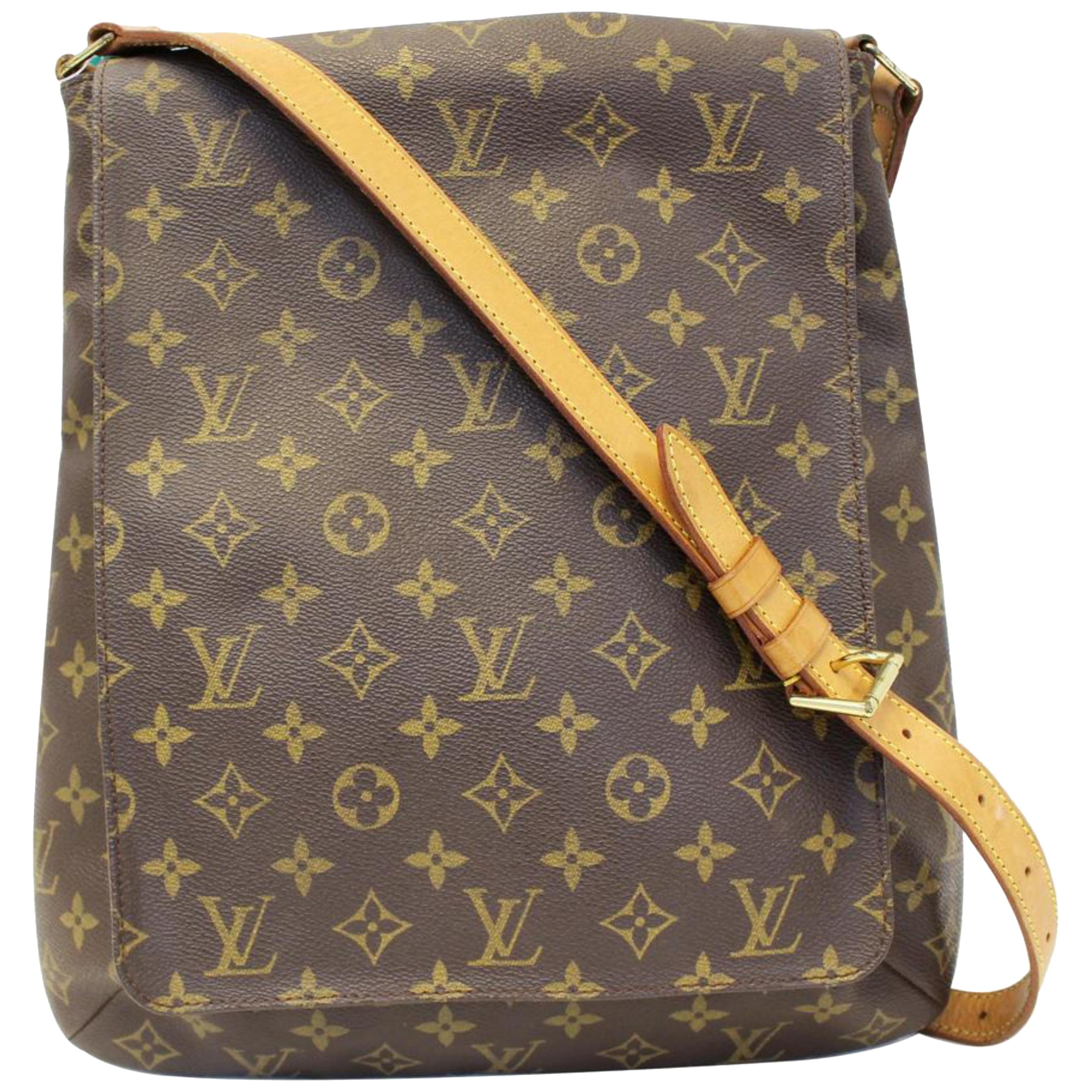 Louis Vuitton Musette Monogram Salsa Gm 868040 Brown Coated Canvas Messenger Bag For Sale