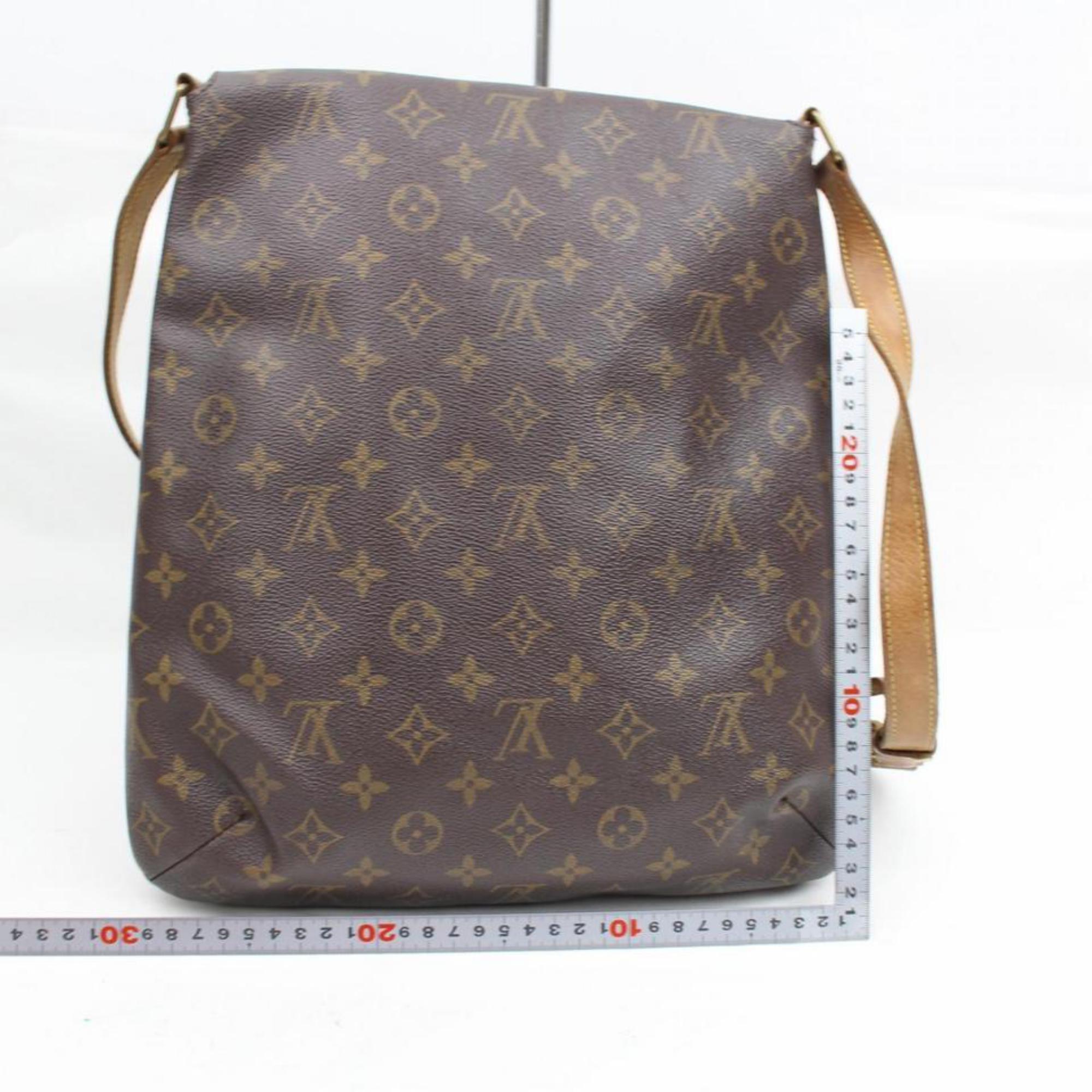 Louis Vuitton Musette Monogram Salsa Gm 868520 Brown Coated Canvas Shoulder Bag For Sale 5