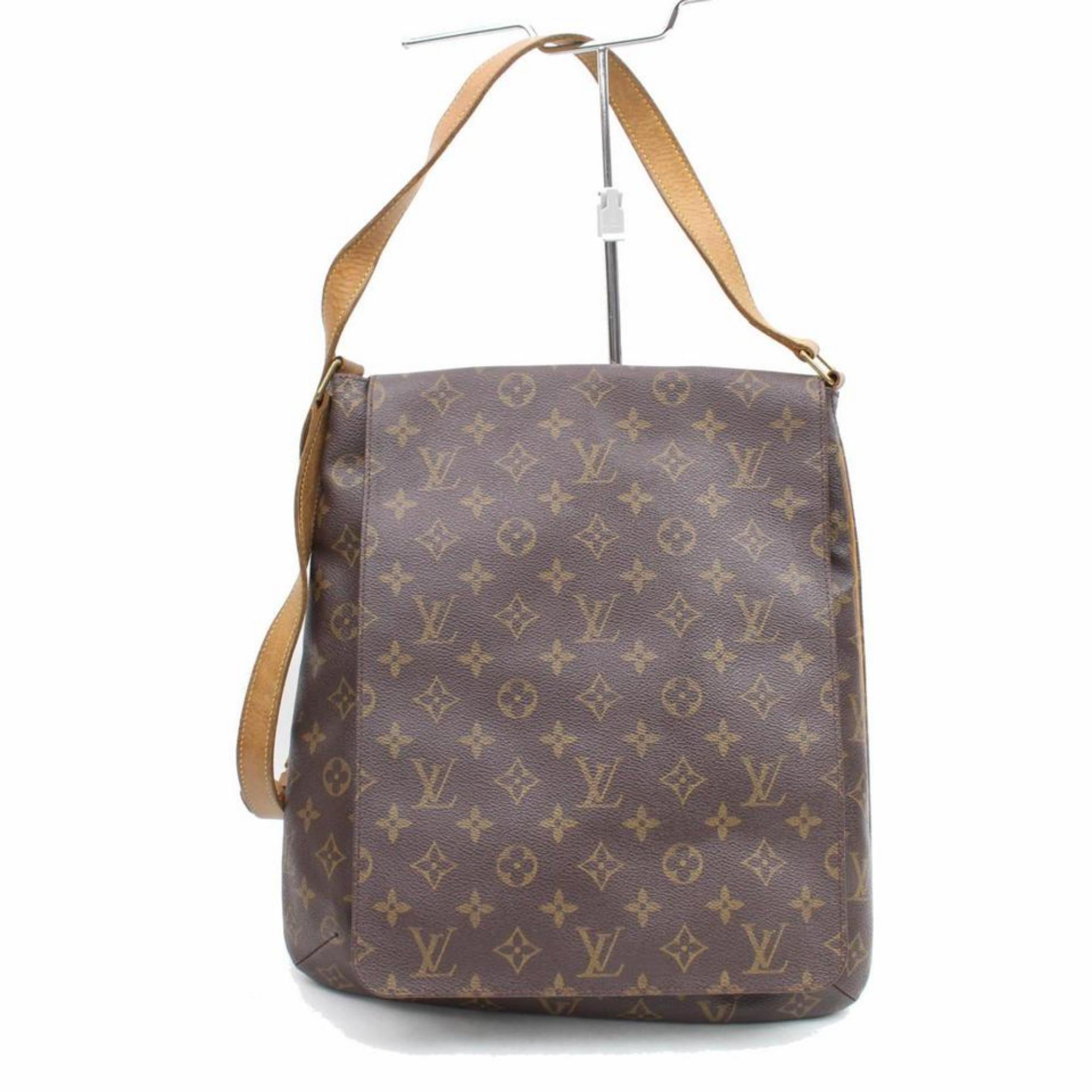 Louis Vuitton Musette Monogram Salsa Gm 868520 Brown Coated Canvas Shoulder Bag For Sale 1