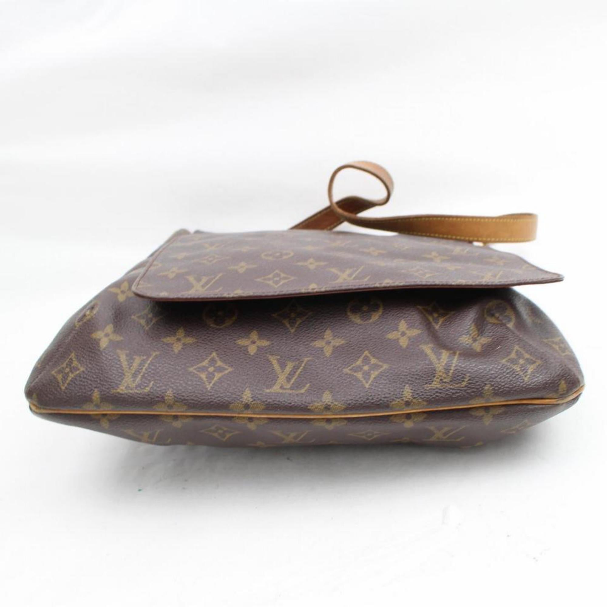 Louis Vuitton Musette Monogram Salsa Gm 868520 Brown Coated Canvas Shoulder Bag For Sale 2
