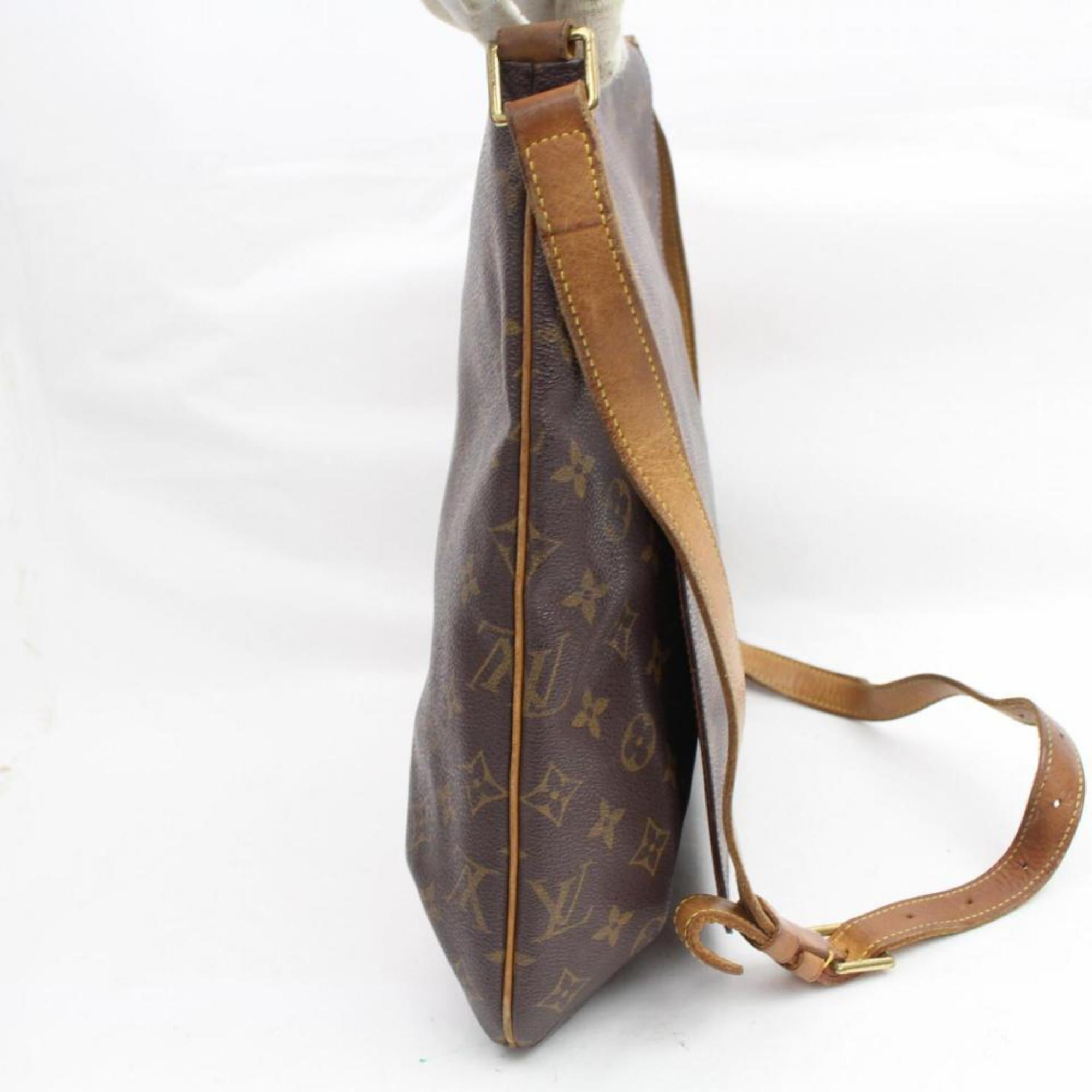 Louis Vuitton Musette Monogram Salsa Gm 868520 Brown Coated Canvas Shoulder Bag For Sale 3
